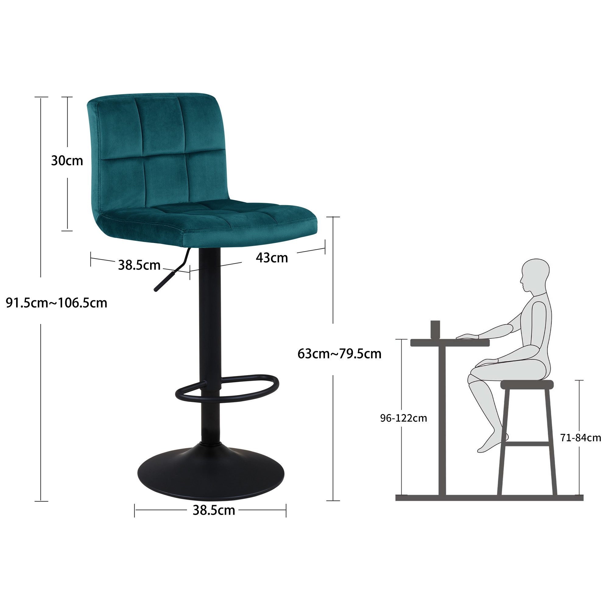 Duhome Barhocker, Barhocker 2ER Set Barstuhl günstig online kaufen