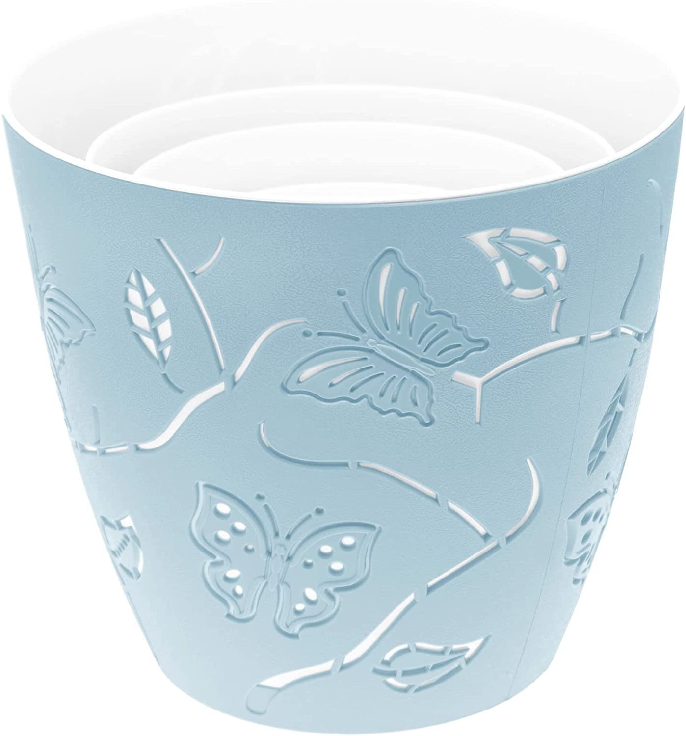Lashuma Blumentopf Hell Blau (Set, 4 günstig online kaufen