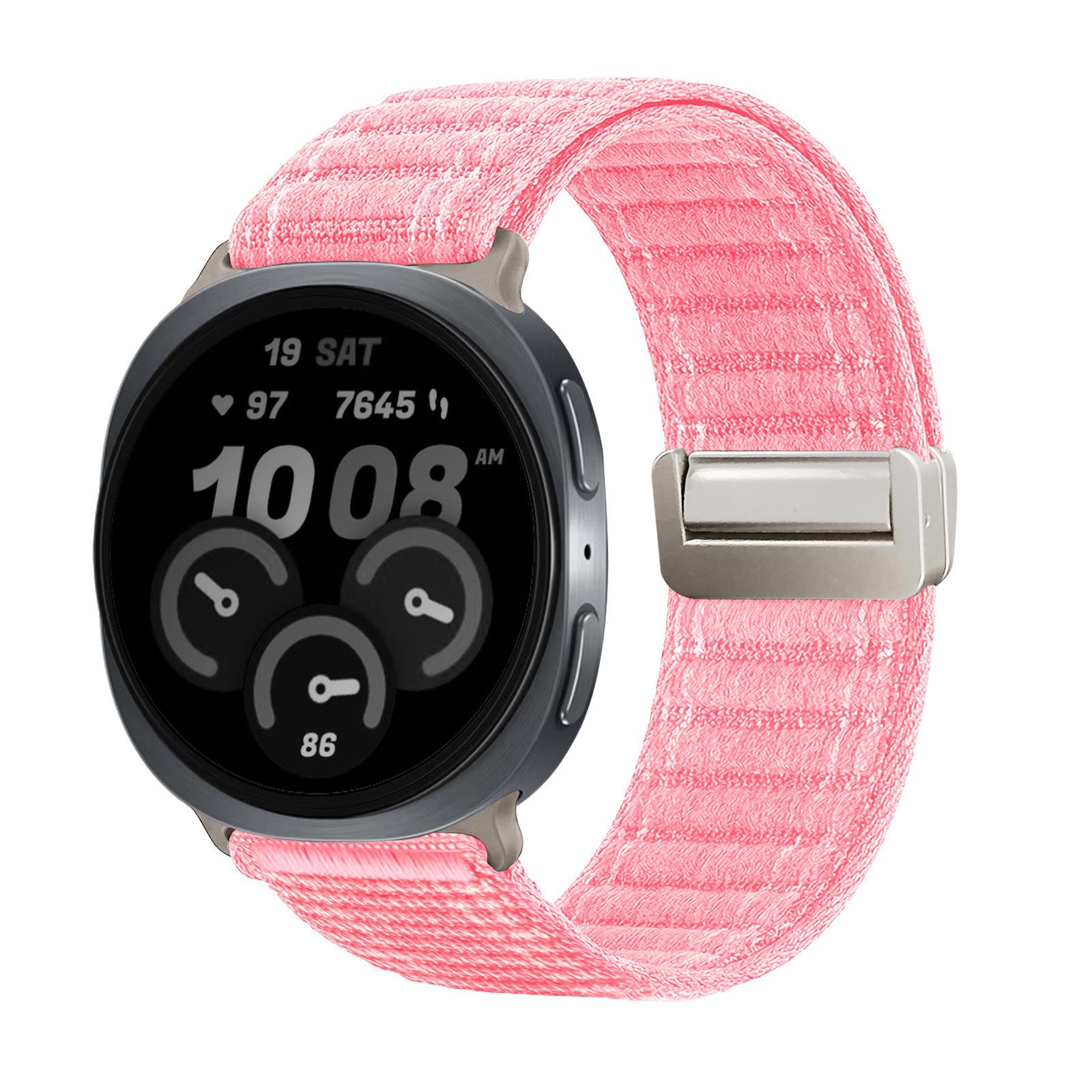 Tec-Expert Smartwatch-Armband für Samsung Galaxy Watch8 44 mm Armband Ersatz Wechsel Band, Nylon Textil mit Magnetverschluss, stufenlos Verstellbar atmungsaktiv
