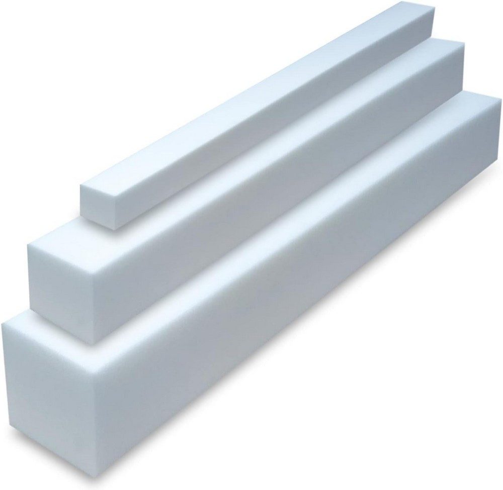 TULENA Schaumstoffeinlage Matratzenverlängerung aus Schaumstoff Zuschnitt, 10x10x50cm