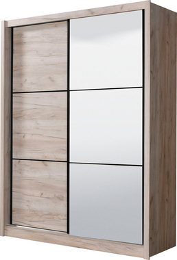 INOSIGN Schwebetürenschrank Navara mit Spiegel und zusätzlichen Einlegeböden