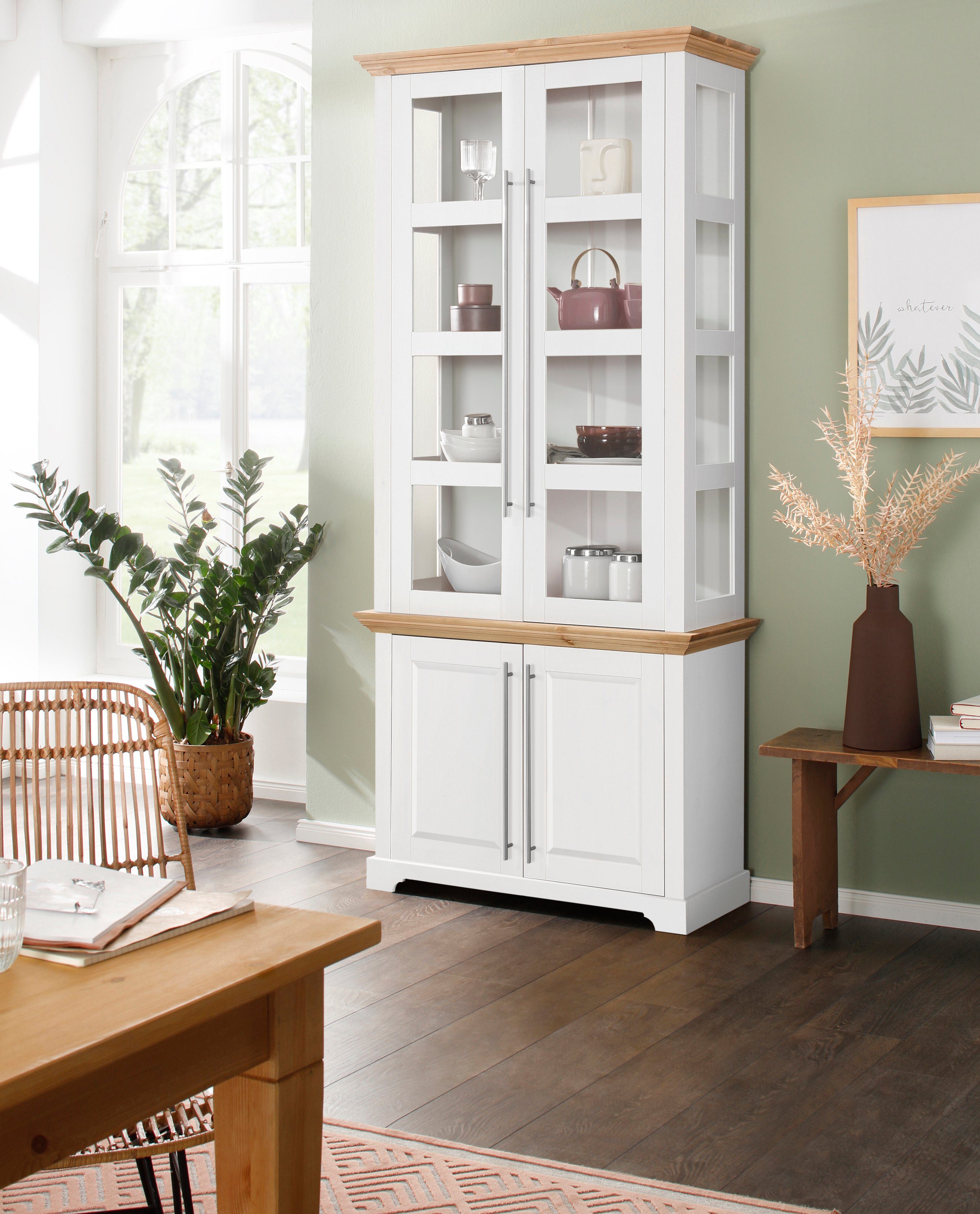 Home affaire Vitrine Meliss aus massiver Kiefer, FSC® zertifiziert, Breite günstig online kaufen
