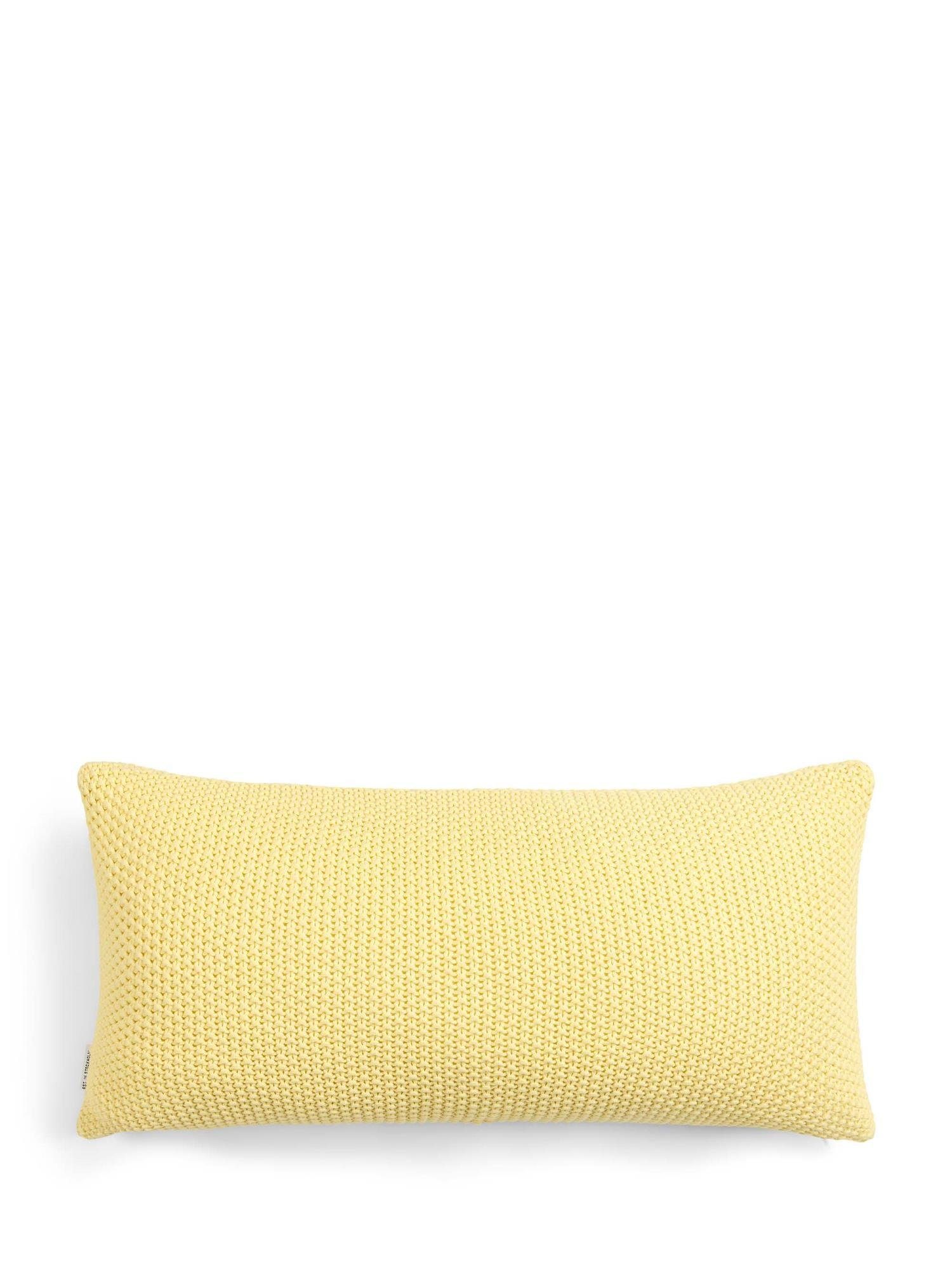 Marc O'Polo Home Dekokissen Nordic knit, aus gestrickter nachhaltiger Baumwolle Pale Yellow