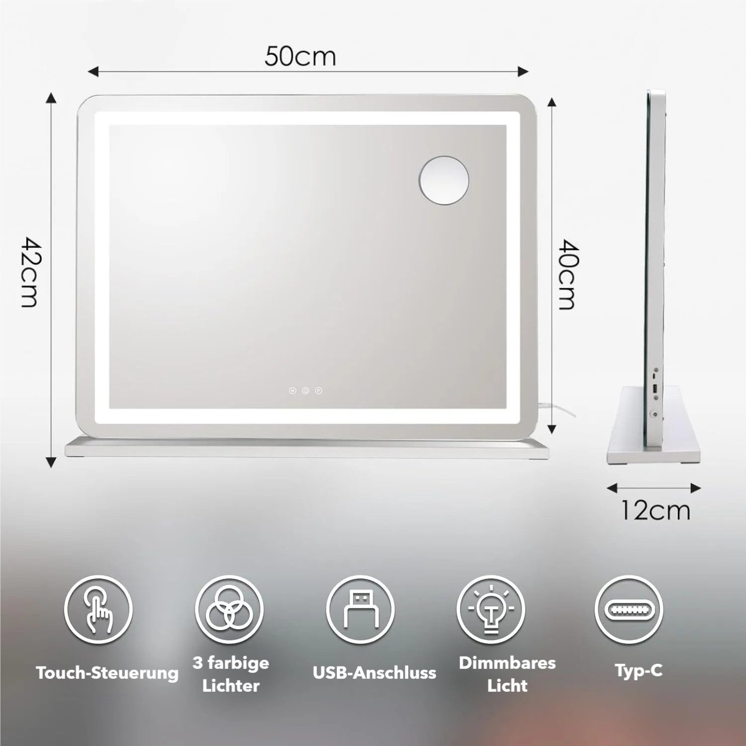 TLGREEN Schminkspiegel mit beleuchtung,Hollywood Spiegel, (58X46/50x40cm, M günstig online kaufen