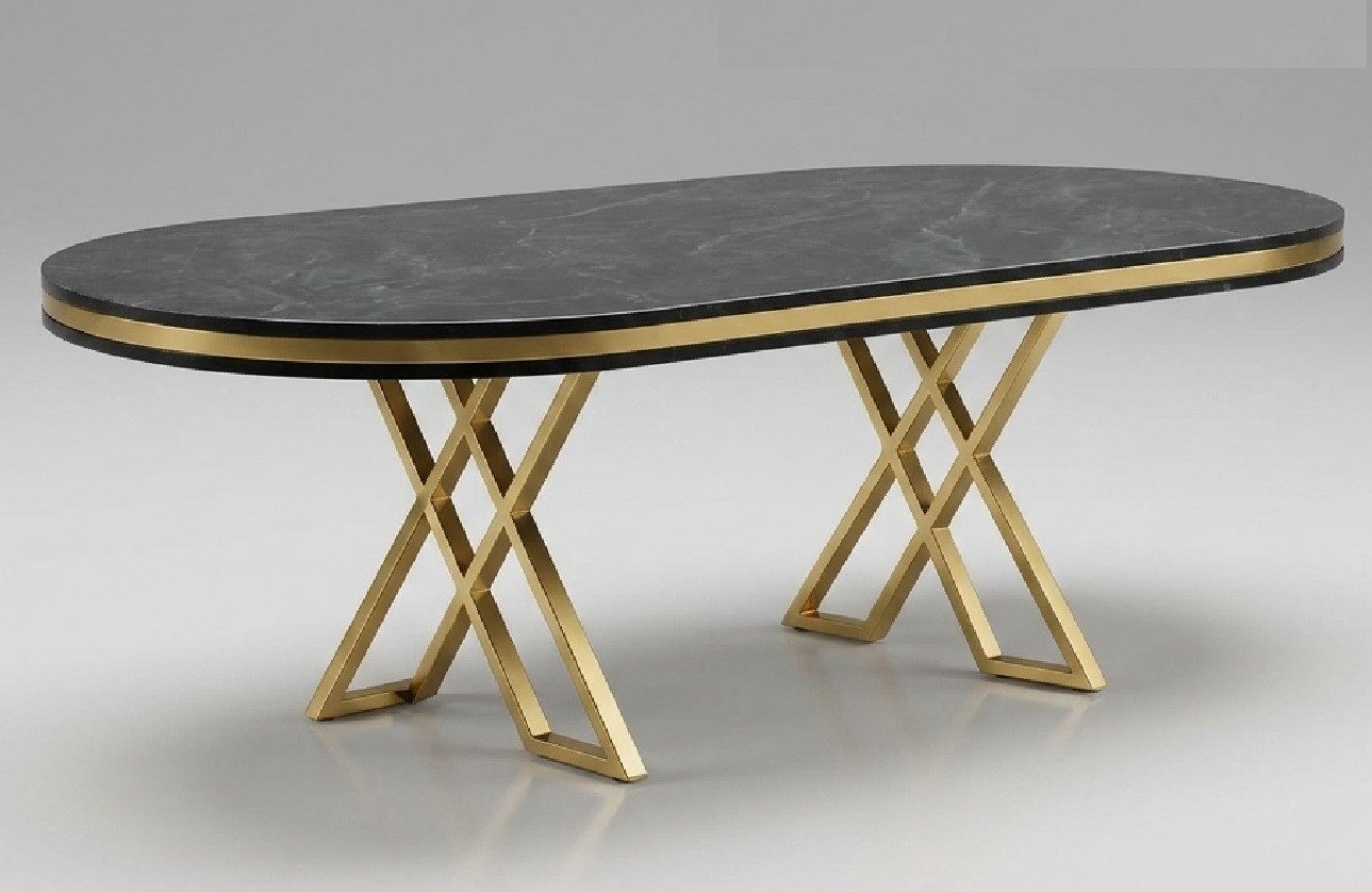 JVmoebel Esstisch Esstisch modern schwarz bequem praktisch Esszimmer oval komfortabel