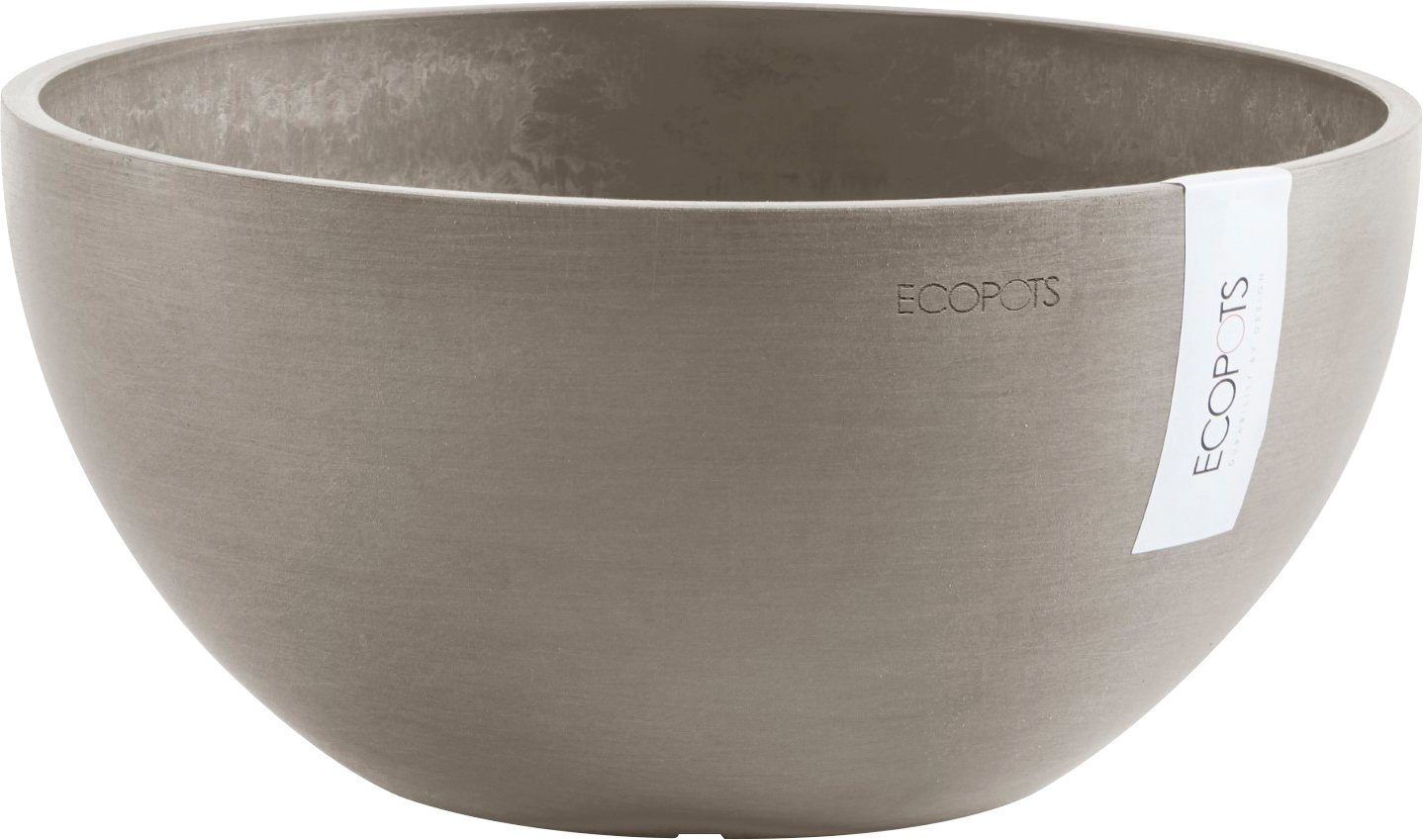 Frühbuchungsrabatt ECOPOTS Blumentopf BRUSSELS Taupe, BxTxH: 25x25x12 cm