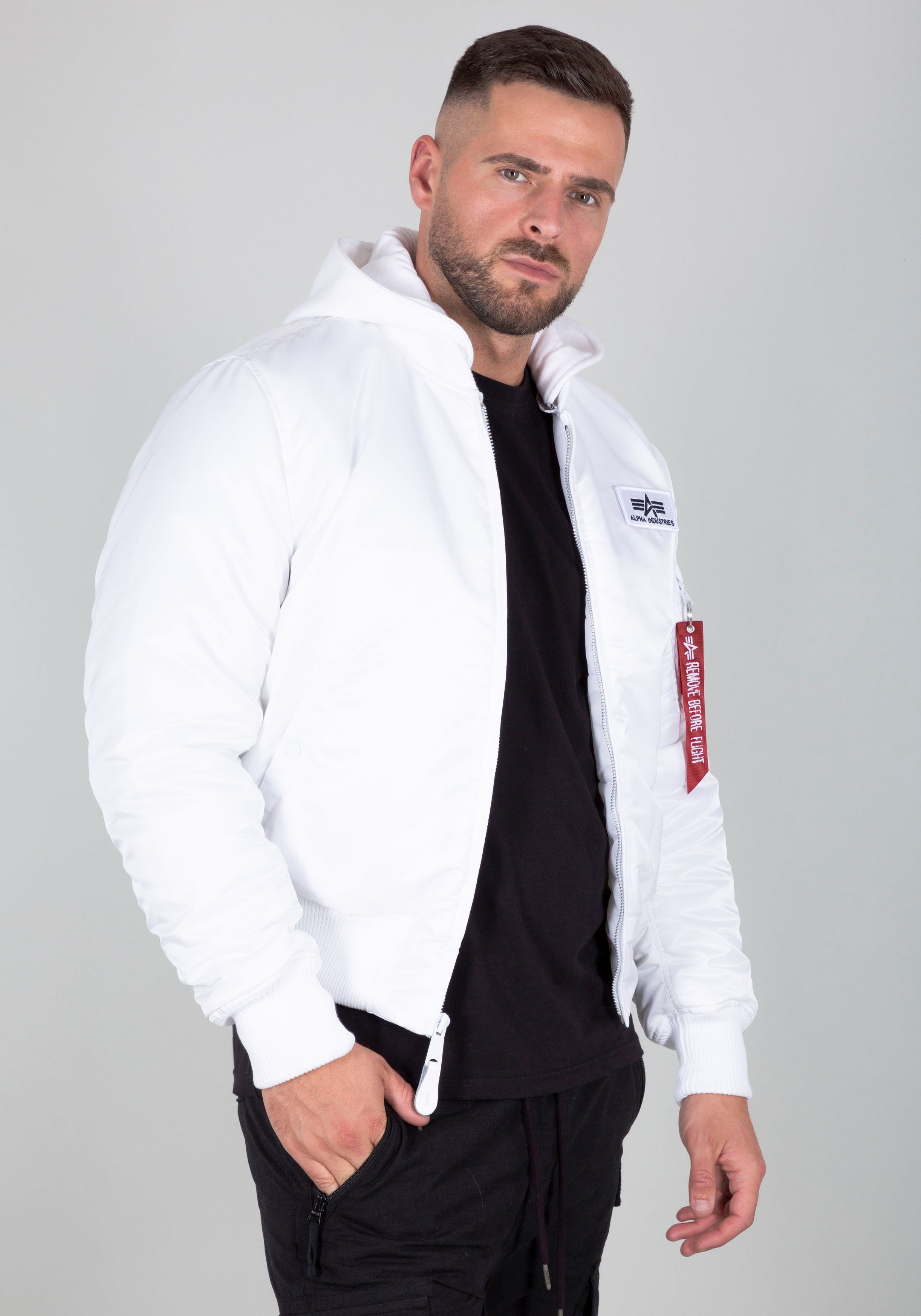 Alpha Industries Bomberjacke MA-1 ZH Back Print Kunstfaser, slim fit – Bild 4 von 5