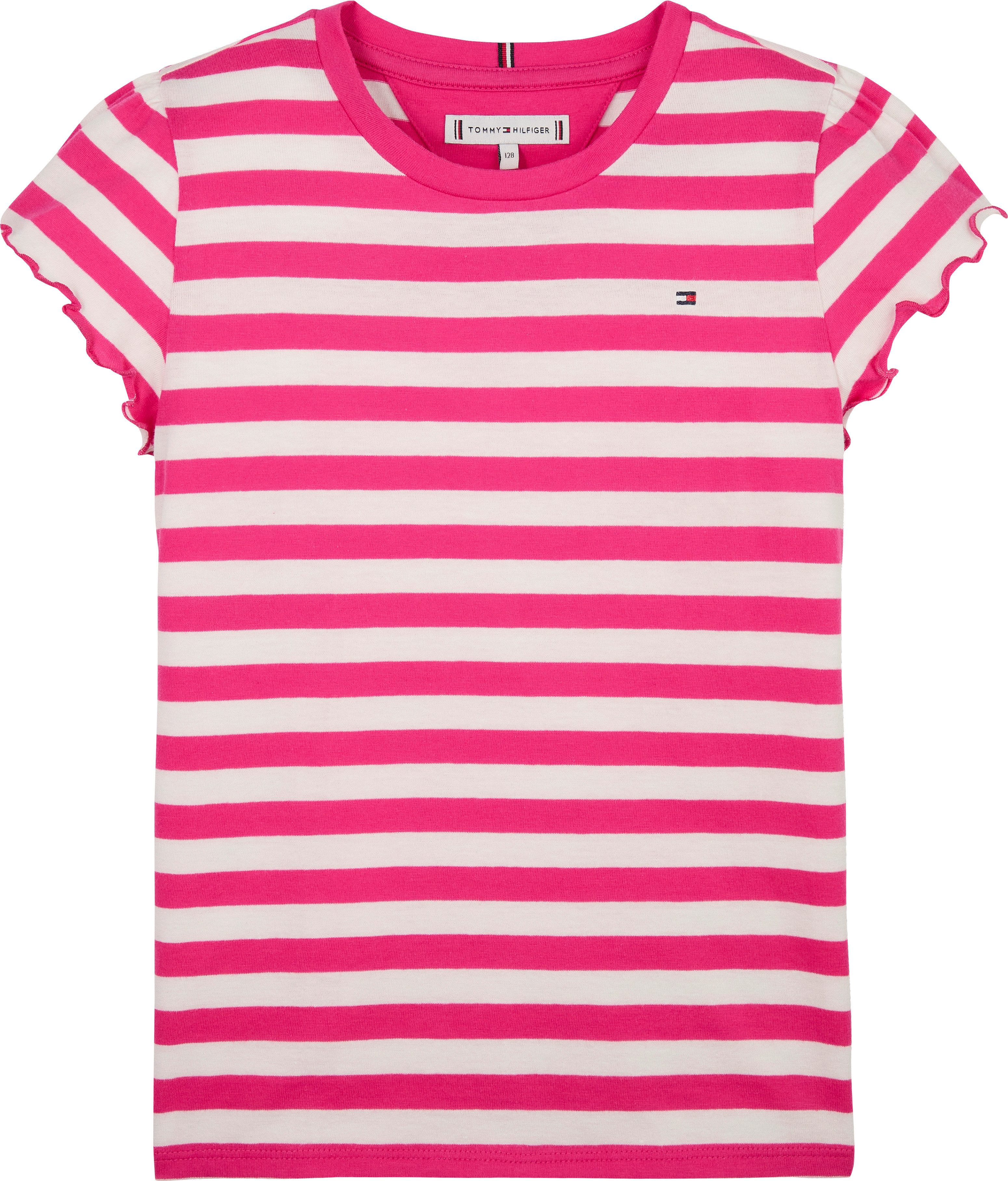 T-Shirt ESSENTIAL STRIPE RUFFLE TOP SS