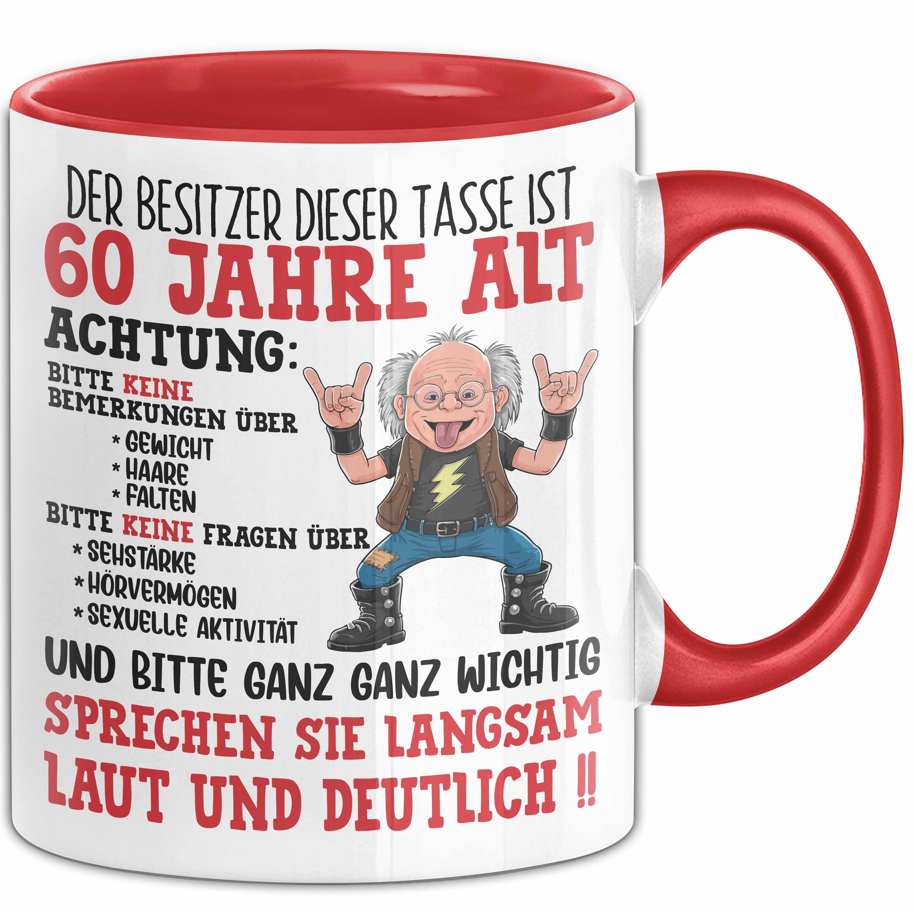 Trendation Tasse 60. Geburtstag Tasse Geschenk Der Besitzer Dieser Tasse Ist 60 Jahre A