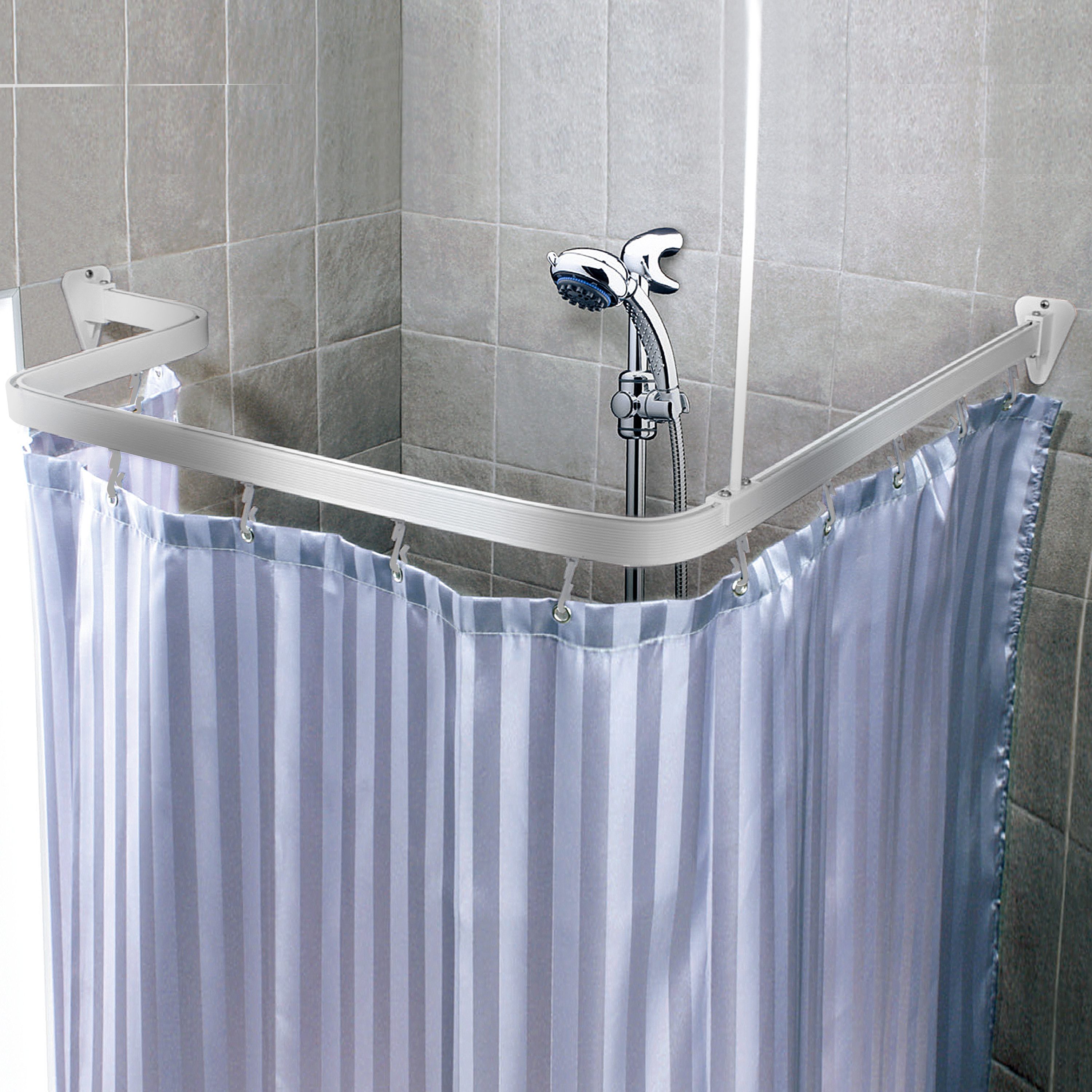 Euroshowers GmbH Duschvorhangstange Duschvorhangstange Flexibel 3 x 1 Meter biegsam kann von Hand gebogen