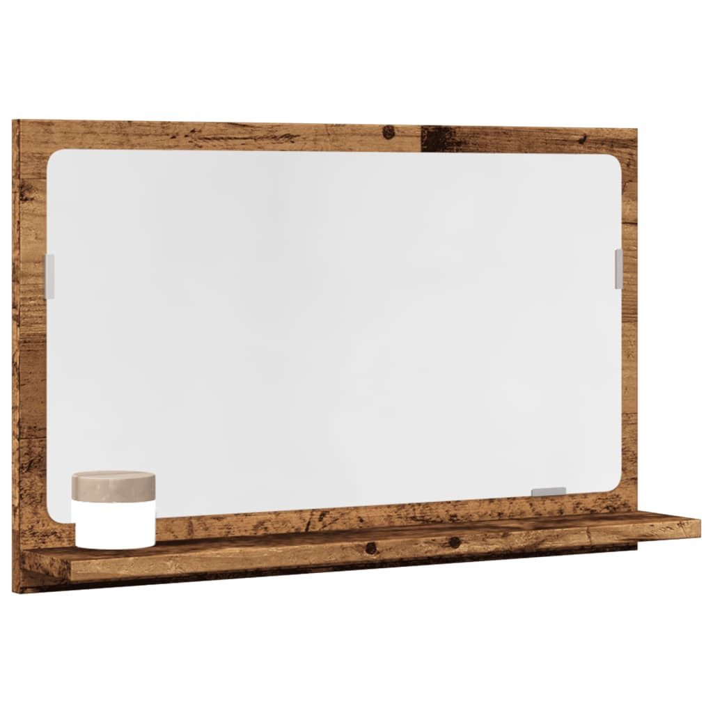 vidaXL Spiegelschrank 60 x 11 x 37 cm Badspiegel mit Ablage Altholz-Optik 60x11x37 cm Spanpl