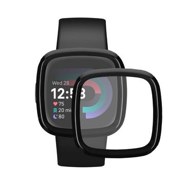 kwmobile Schutzfolie 2x Displayschutzfolie für Fitbit Versa 4 / Sense 2, (1-St), Schutzfolie für Fitness Tracker - robuster Displayschutz - transparent