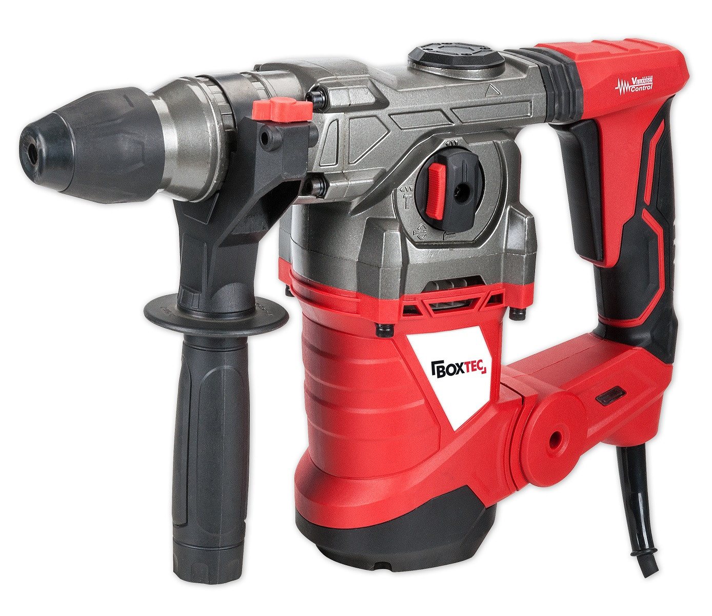 Thumbnail - BOXTEC Bohrhammer BOXTEC BRH 1500 Bohrhammer SDS-PLUS 1500W Antivibrationsgriff, 230 V, (komplett Set), Drehstopp / Ruts...
