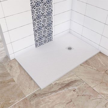 duschspa Duschwanne Anti-Rutsch-Duschwanne Ablaufgarnitur Ablaufschlauch Ablaufabdeckung, Acryl, Kunststoff, Set