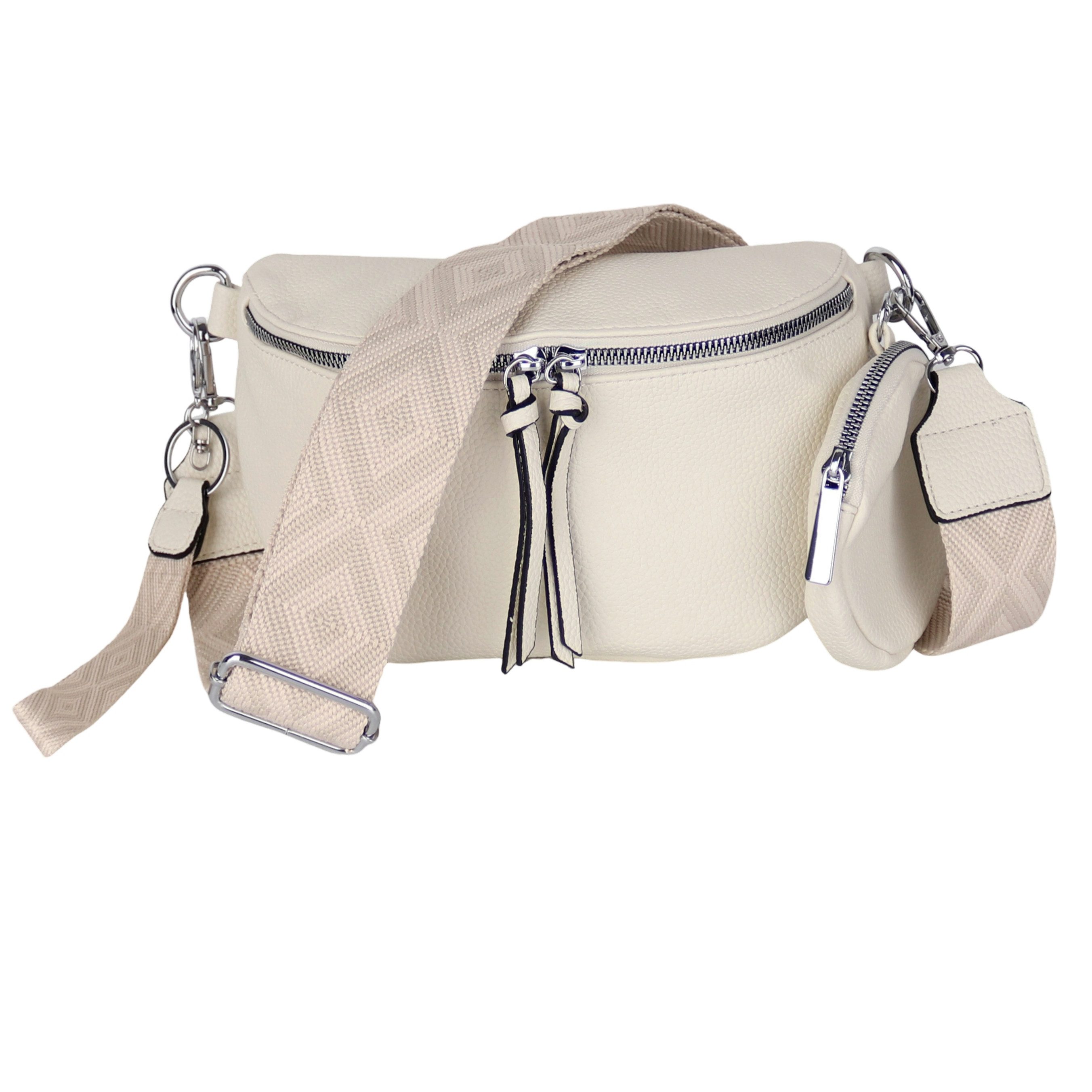 MIRROSI Bauchtasche Damen Taschen, Umhängetasche, Brusttasche, 26x16x8cm Veganes Leder (Schultertasche für jeden Anlass, (dazu 1x Schlüsselband und 1x Münzenbeutel), Crossbody Bag, Bohemian gemusterten & verstellbaren Schulterriemen