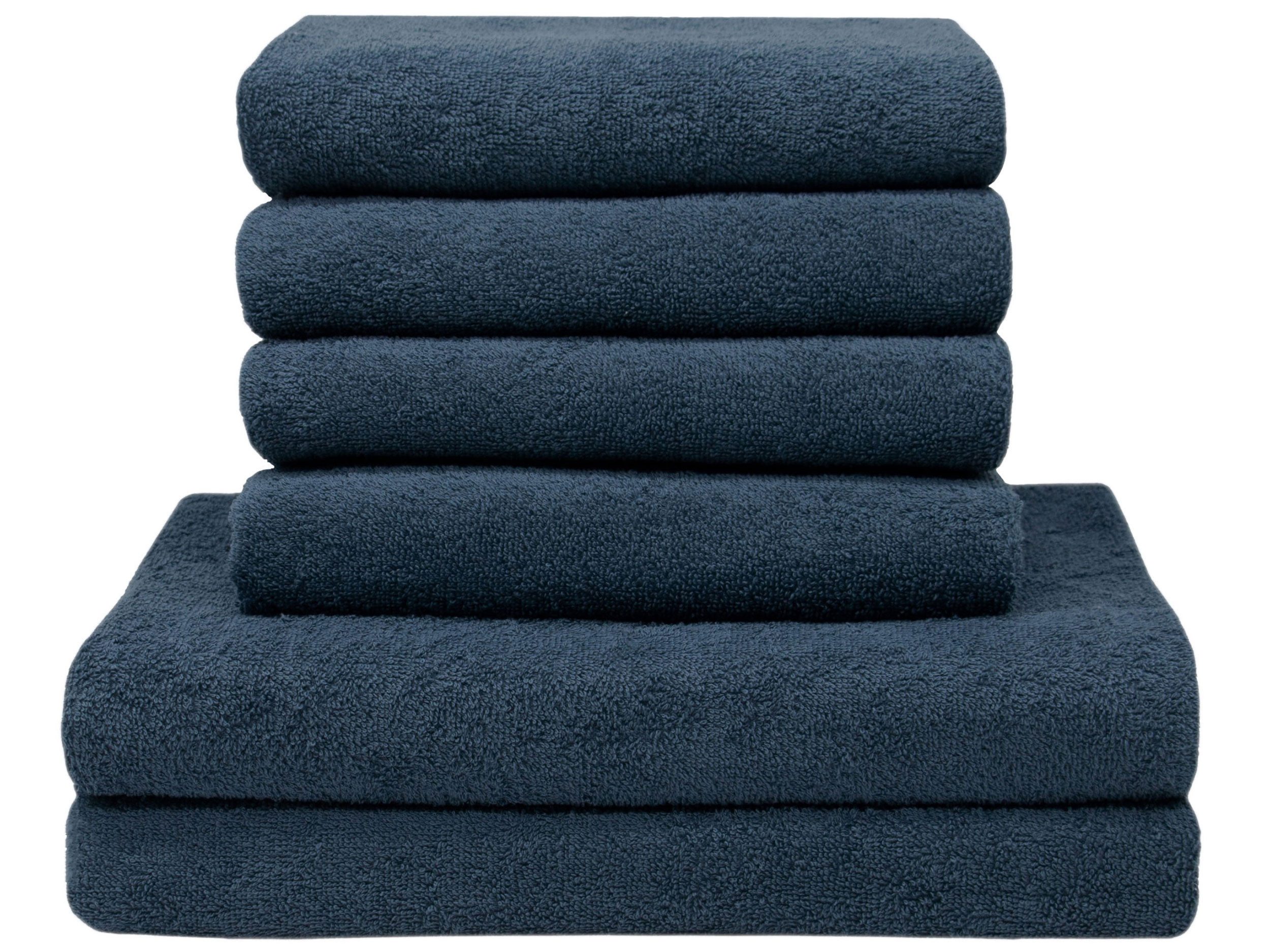 ZOLLNER Handtuch Set, Walkfrottier (6-St), 100% Baumwolle, vom Hotelwäschespezialisten