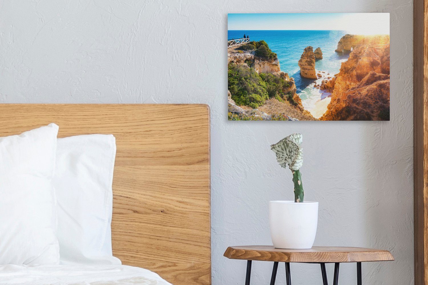 in St), Die der OneMillionCanvasses® Algarve Leinwandbilder, cm Leinwandbild (1 Portugal, Wandbild Küste Wanddeko, 30x20 Aufhängefertig,