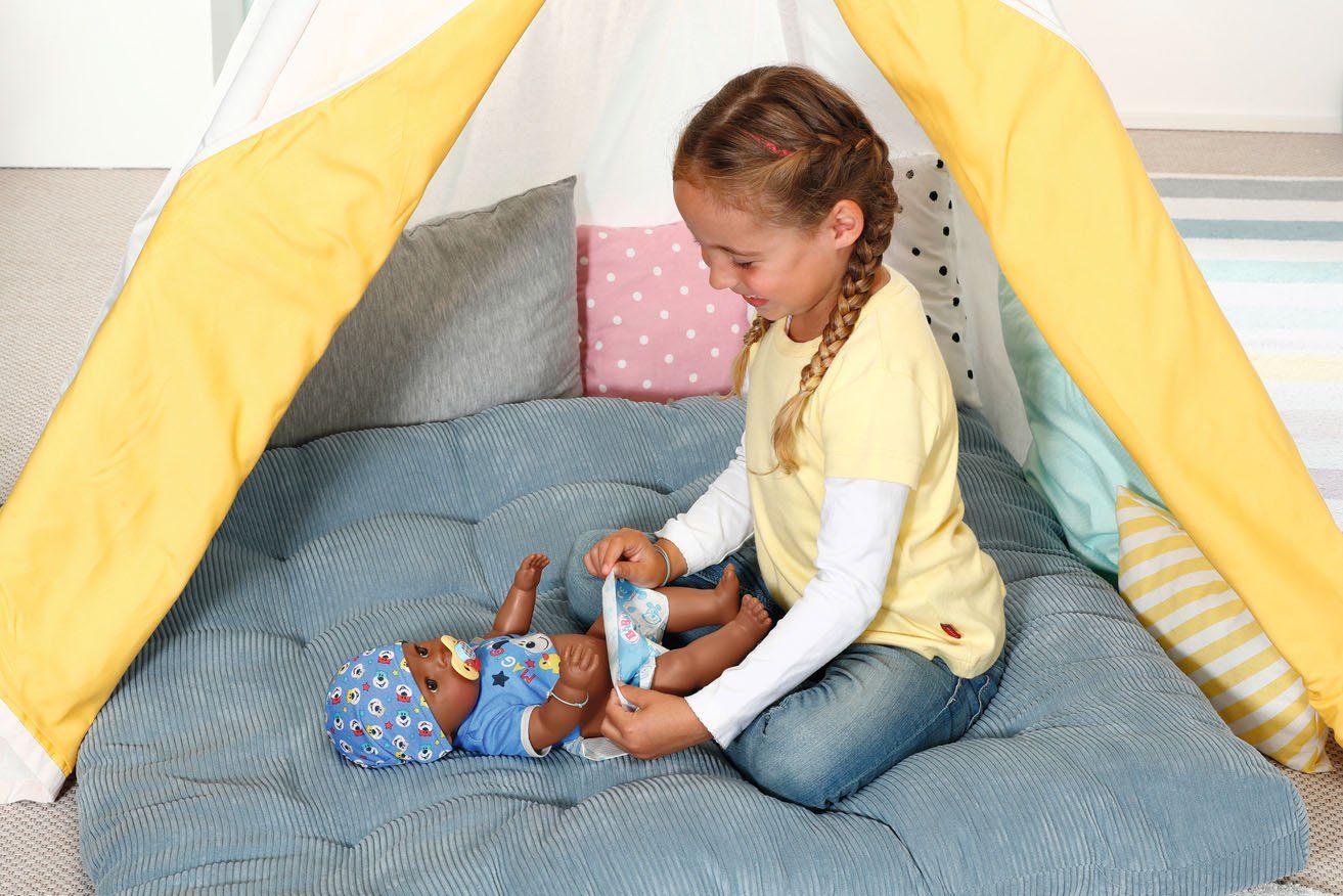 Baby Born Babypuppe Magic Boy, Dolls of Colour, 43 cm, mit lebensechten Funktionen