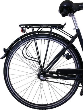 HAWK Bikes Cityrad HAWK City Wave Premium Black, 3 Gang Shimano Nexus Schaltwerk, für Damen und Herren