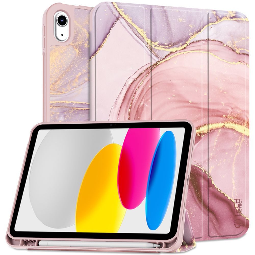 TECH PROTECT Tablet-Hülle für iPad 10,9" (2022) 10,9 Zoll, Hülle mit Apple Pencil Fach und Sleep/Wake-Funktion