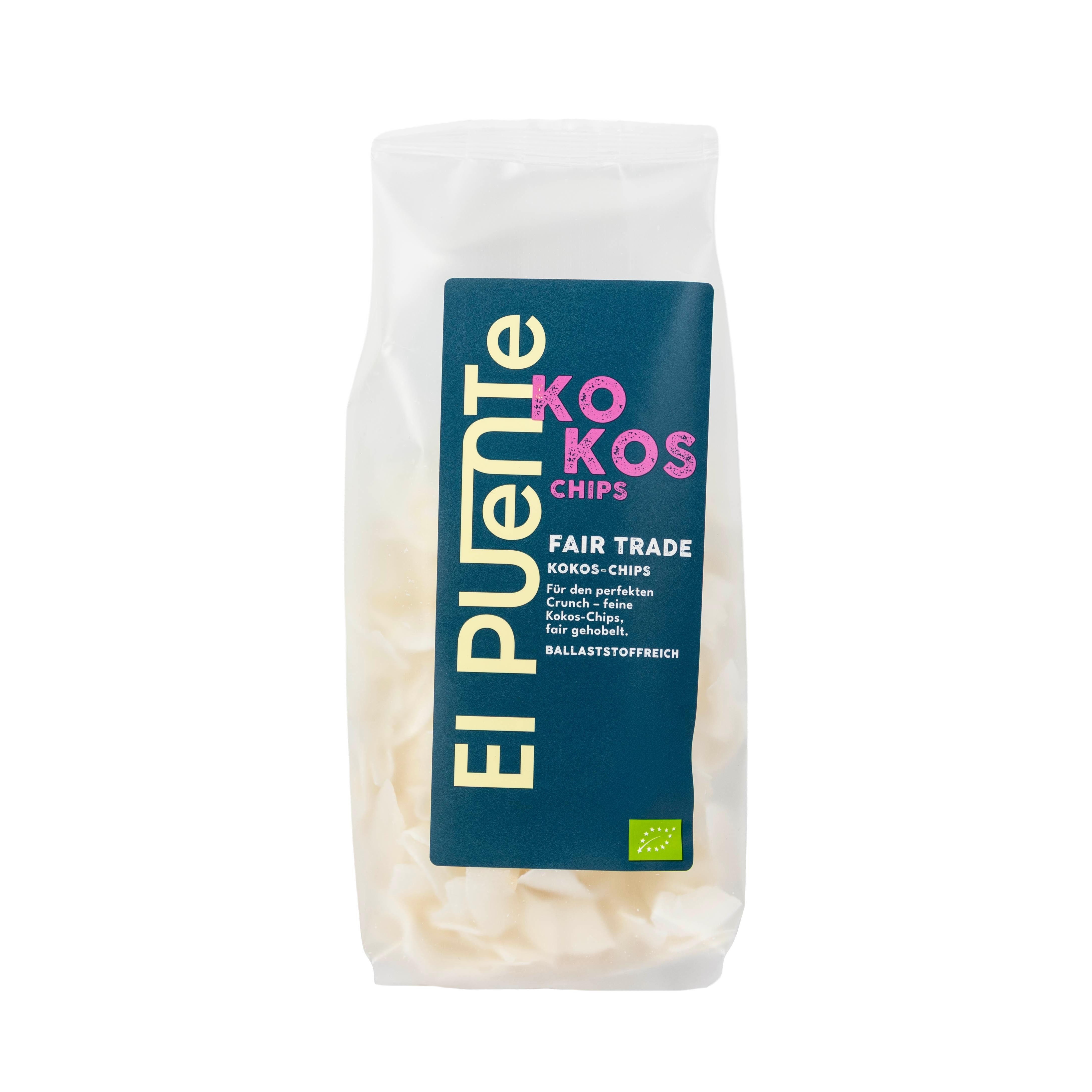El Puente Knabberei Vegane Bio-Kokos-Chips fein gehobelt, Fair Trade, Vegan, Bio, Handmade