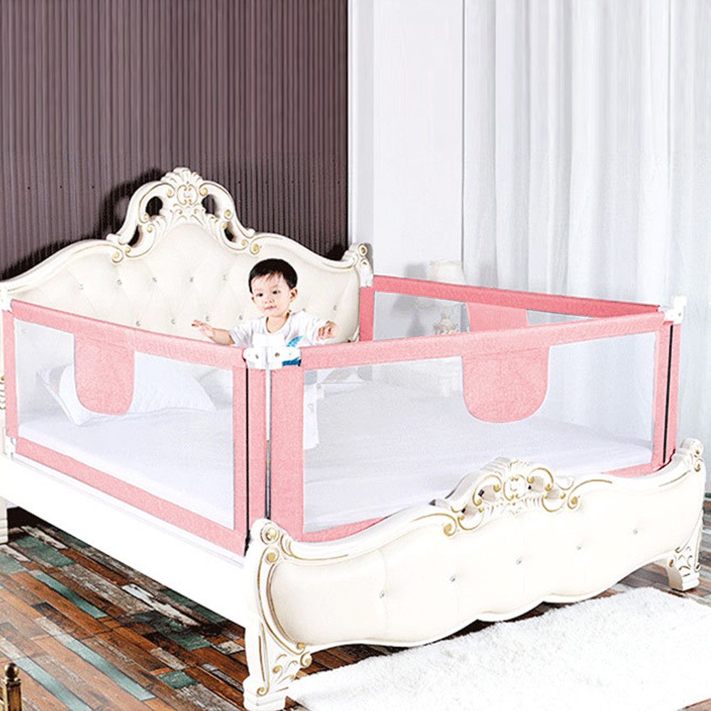 JEOBEST Bettschutzgitter Bettgitter, Kinderbettgitter für Kinder Babybettgitter, (3 St) 180 cm, Rausfallschutz Bettgitter, Höhenverstellbar