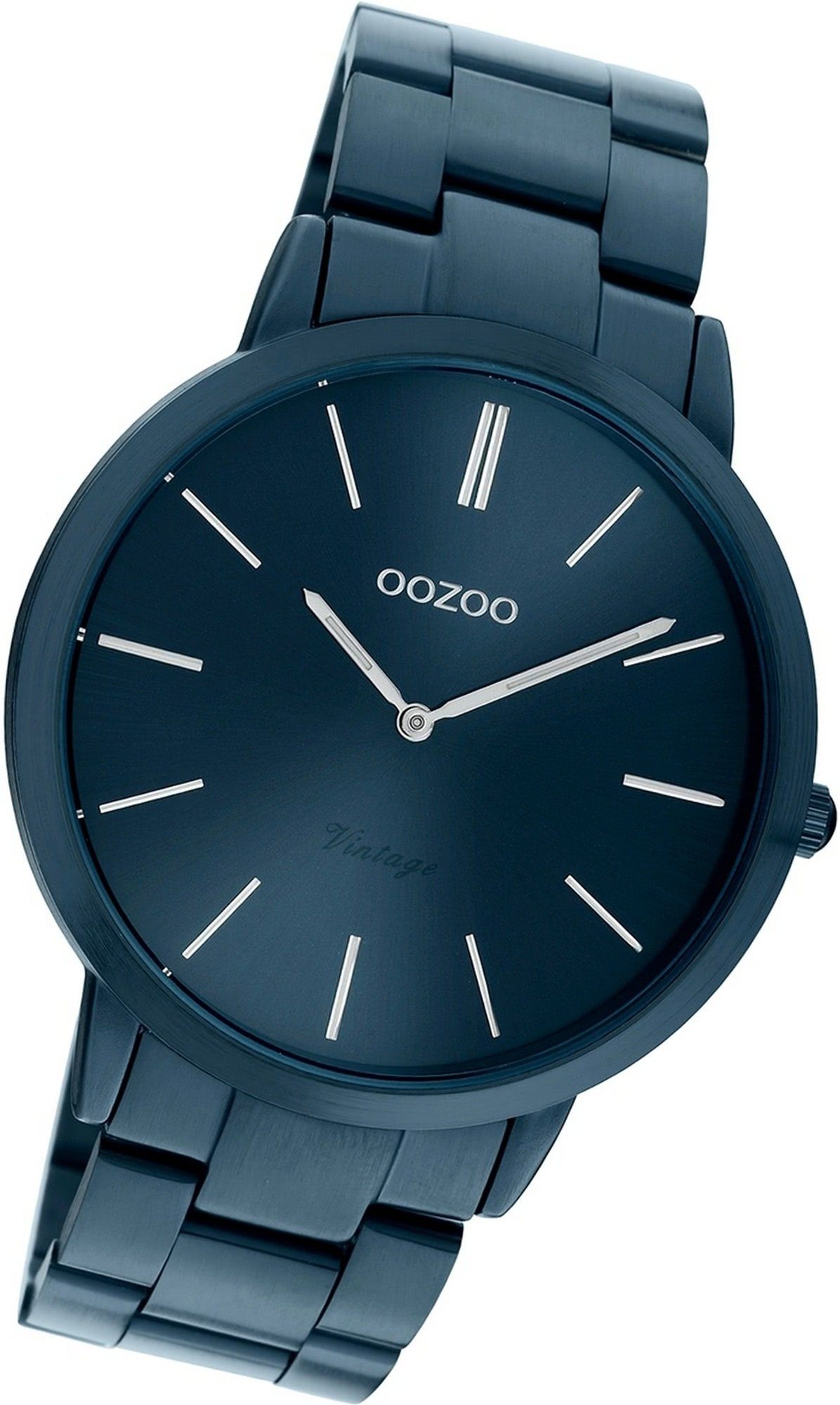 Damen Uhren OOZOO Quarzuhr D2UOC20102 Oozoo Edelstahl Damen Uhr C20102, Damenuhr mit Edelstahlarmband, rundes Gehäuse, groß (ca.