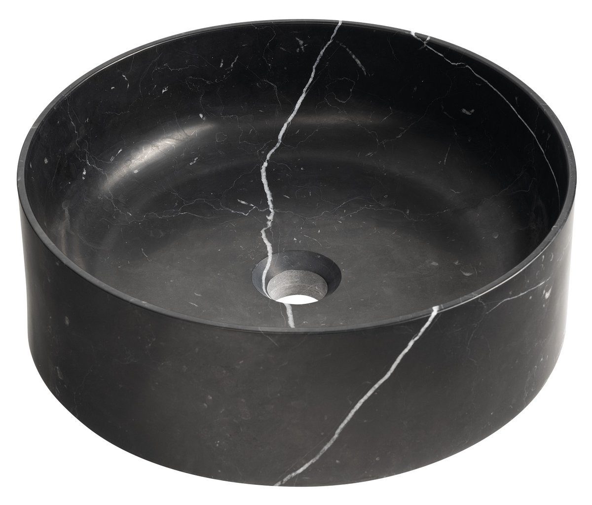 Sapho Waschtisch BLOK Stein-Waschbecken zum Aufsetzen, Durch. 40cm, Sapho-2401-52