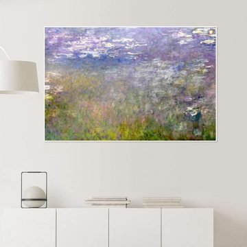 Posterlounge Poster Claude Monet, Seerosen, Agapanthus (rechte Tafel), Wohnzimmer Malerei