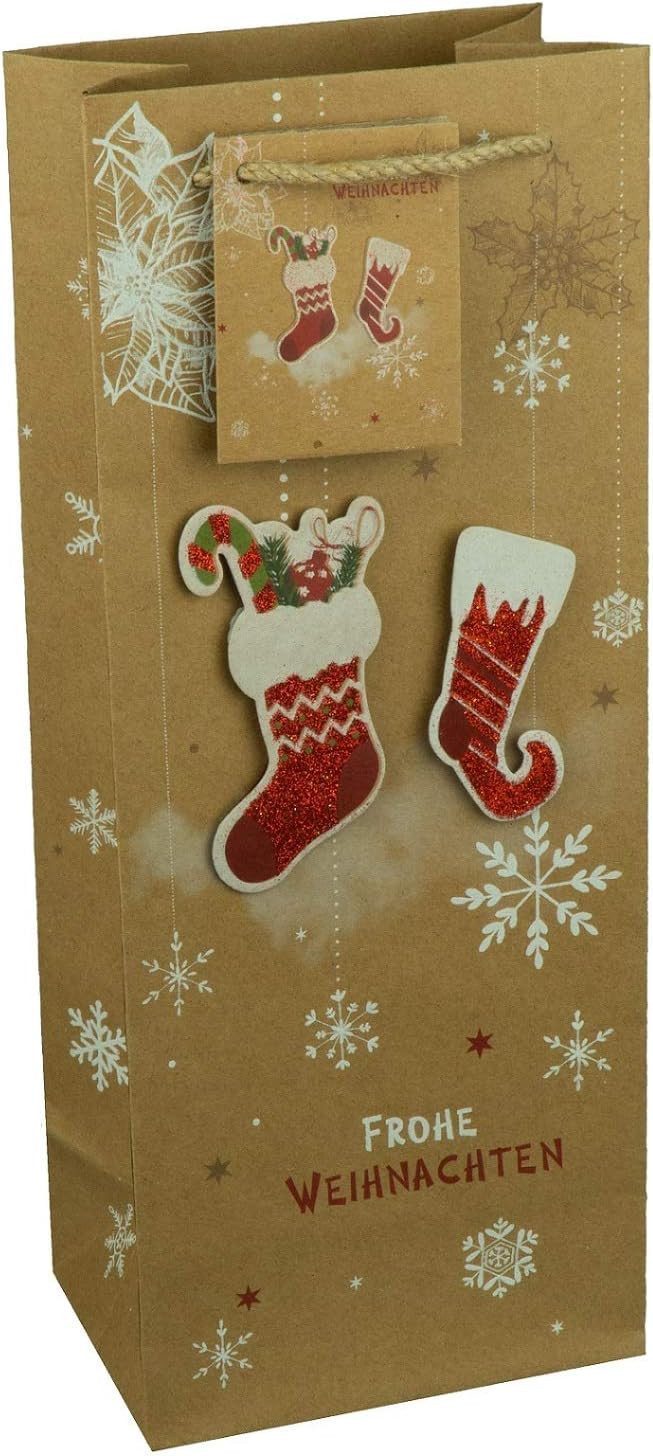 Thumbnail - hrb Geschenkpapier 10 Stück Geschenktüten Weihnachten - modern, stabile Weihnachtstüten