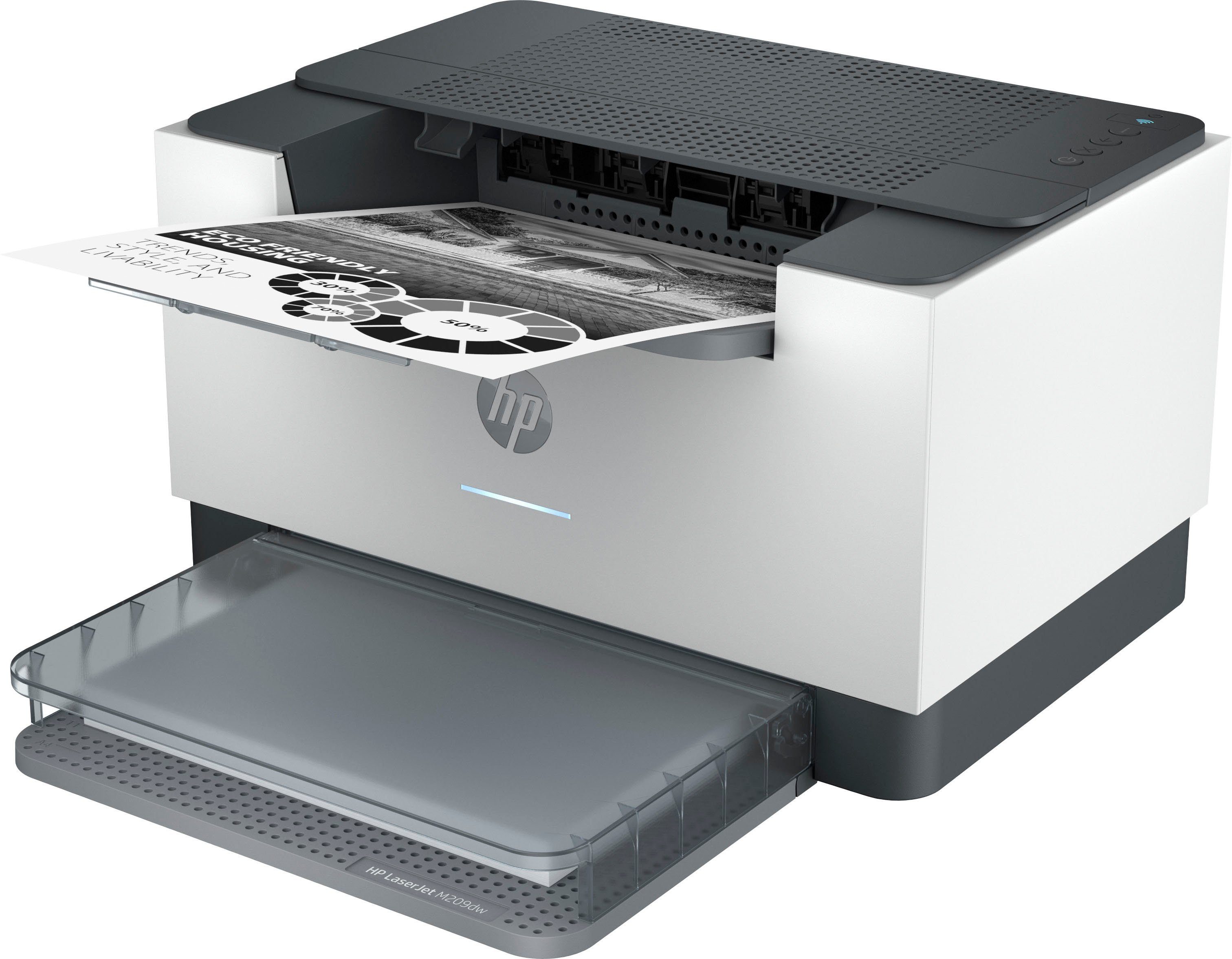 HP LaserJet M209dwe Laserdrucker, (Bluetooth, HP+ LAN WLAN (Ethernet), kompatibel) Ink (Wi-Fi), Instant