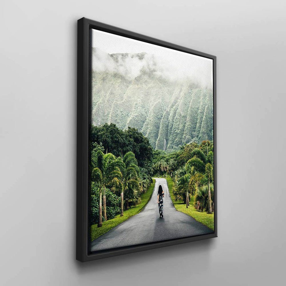 DOTCOMCANVAS® Leinwandbild, Moderne Wandbilder Rahmen von DOTCOM schwarzer CANVAS