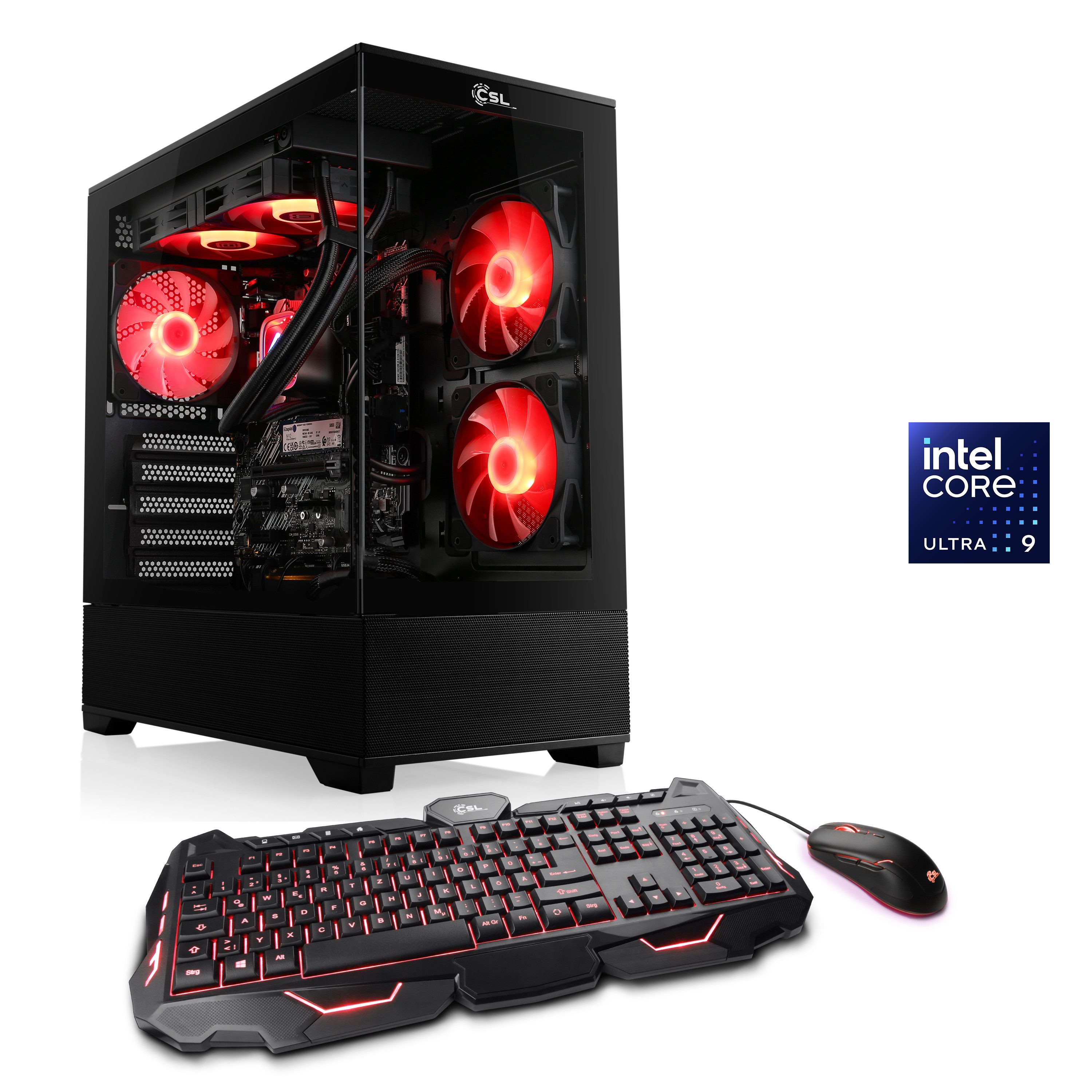 CSL AeroVision V24351 Gaming-PC (Intel 285, 32 GB RAM, 1000 GB SSD, Wasserkühlung)
