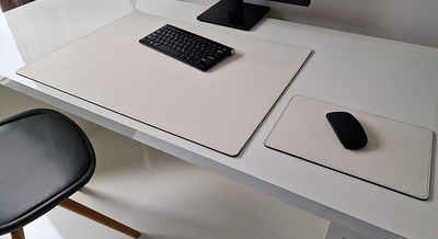 Profi Mats Schreibtischunterlage Schreibtischunterlage mit Mauspad Sanftlux Leder in 12 Farben 3 Gr.