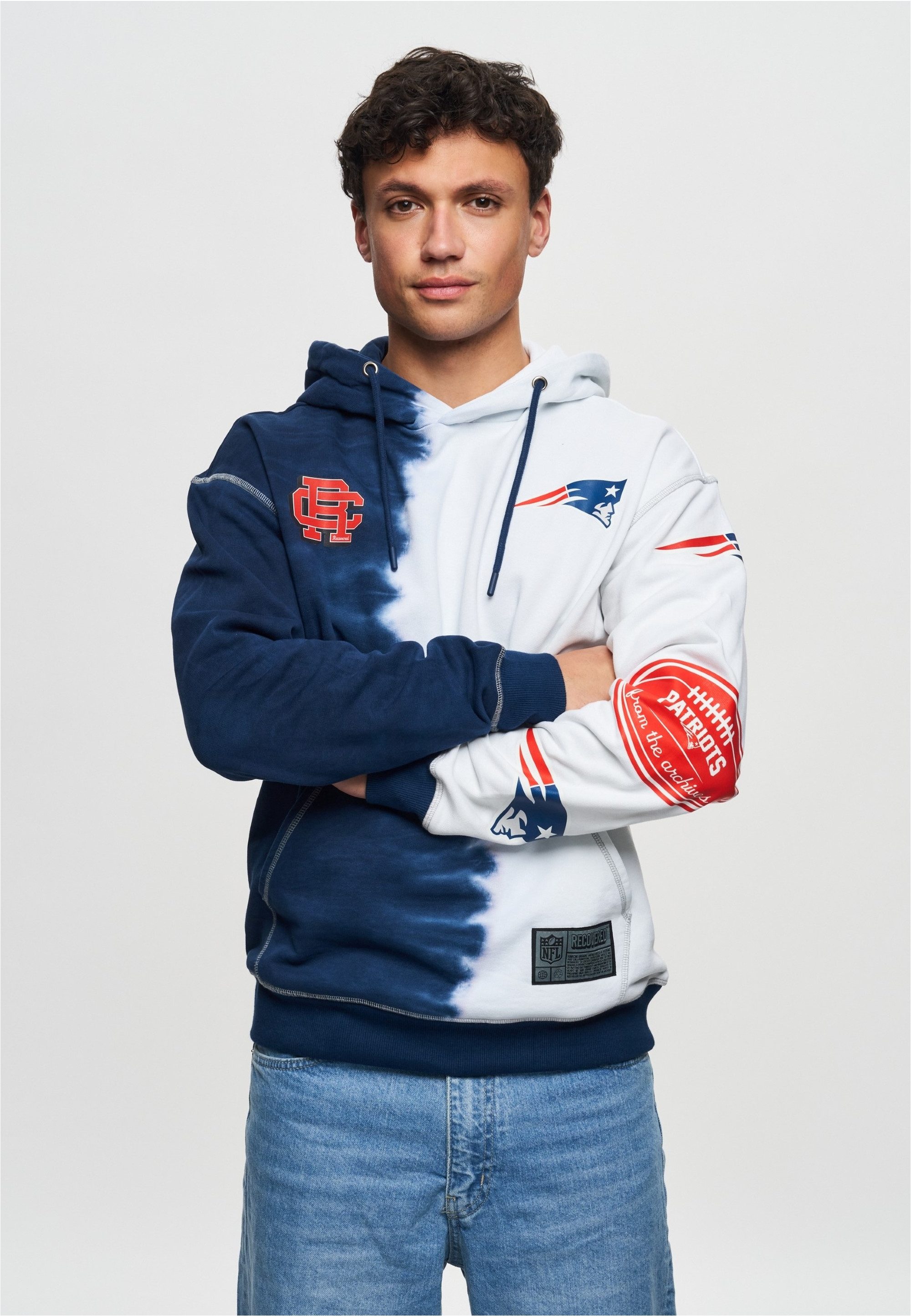 Recovered Kapuzensweatshirt NFL Patriots Ink Dye Effect On für alle New Eng günstig online kaufen