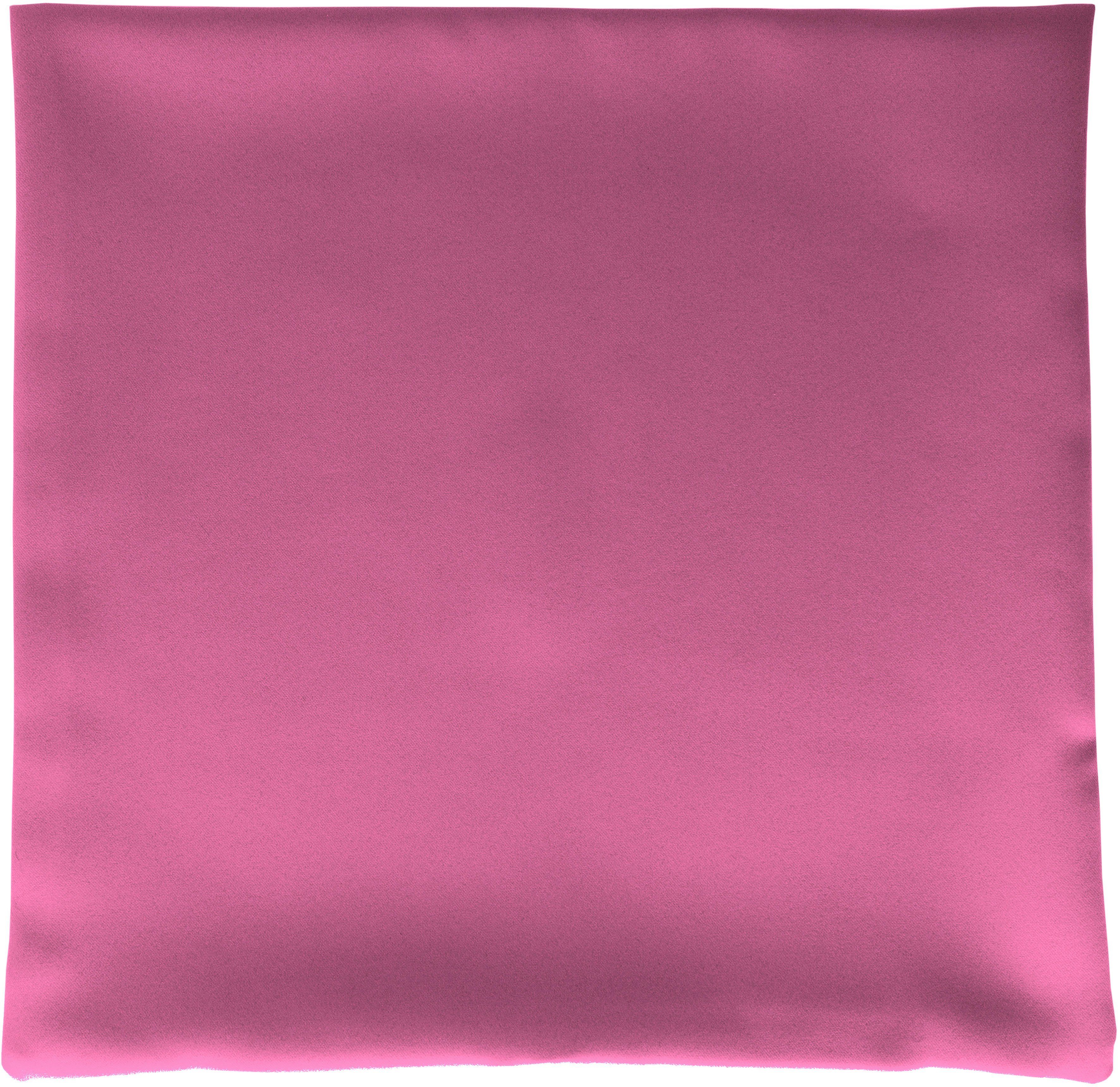 unifarben VHG Leon, 2 Reißverschluss, Füllung, Kissenhülle pink Stück, ohne Dekokissen