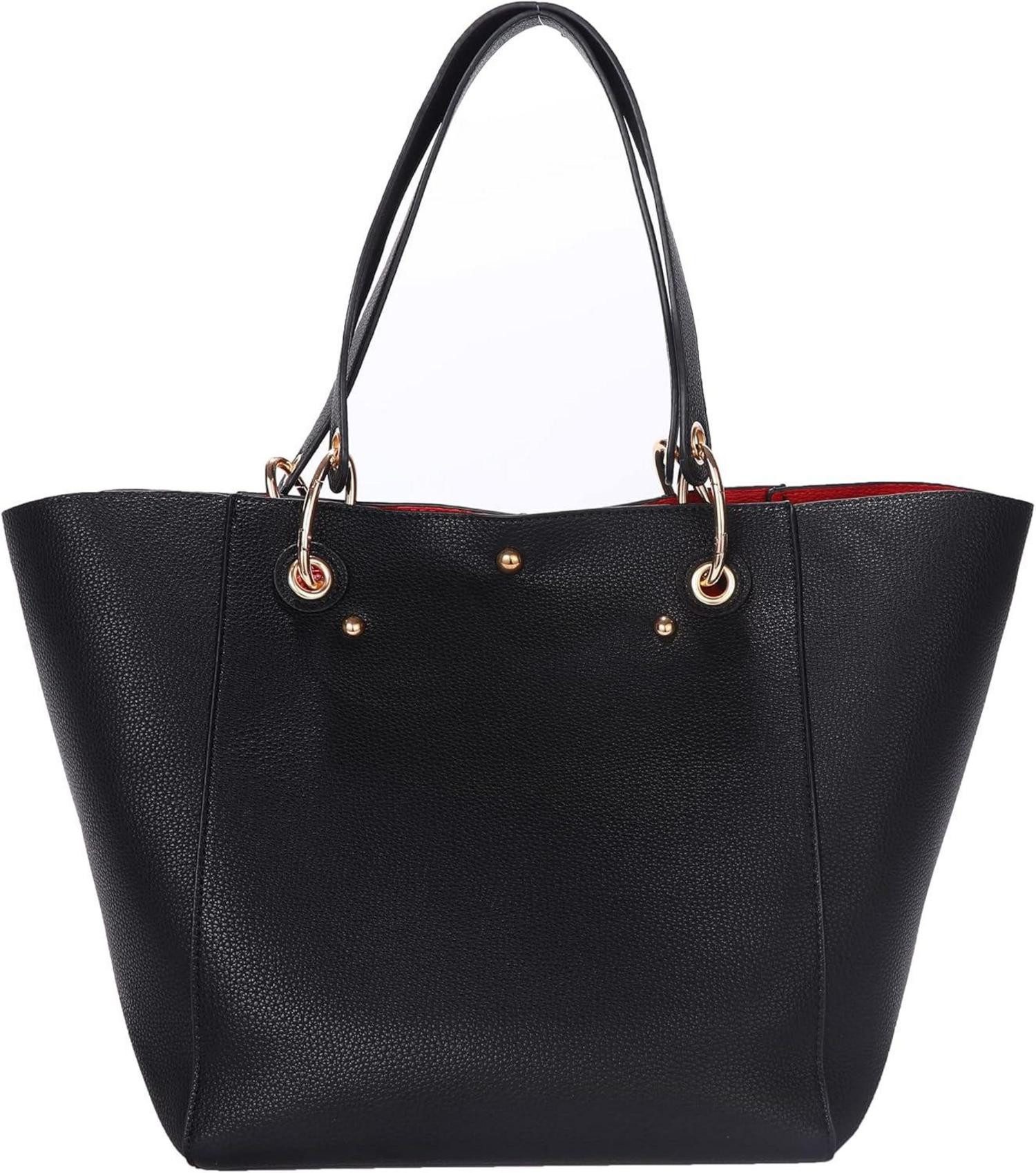 LuxusKollektion Henkeltasche Damen Henkeltasche Leder Groß Shopper Schultertasche Schwarz