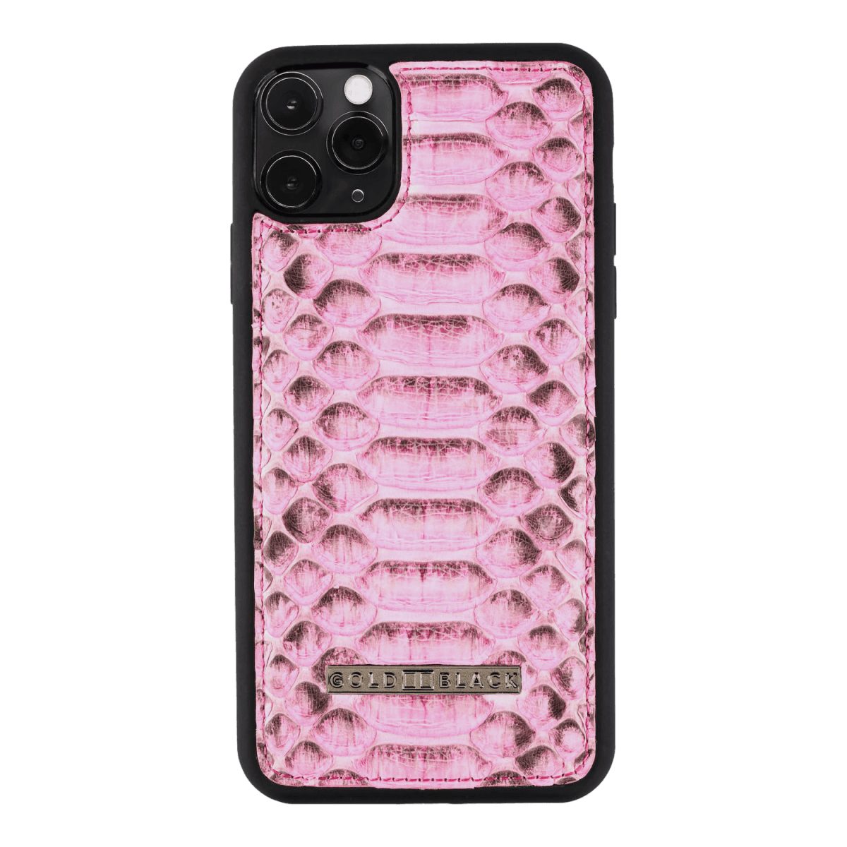 GOLDBLACK Handyhülle GOLDBLACK iPhone 11 Pro Max Lederhülle Python Pink