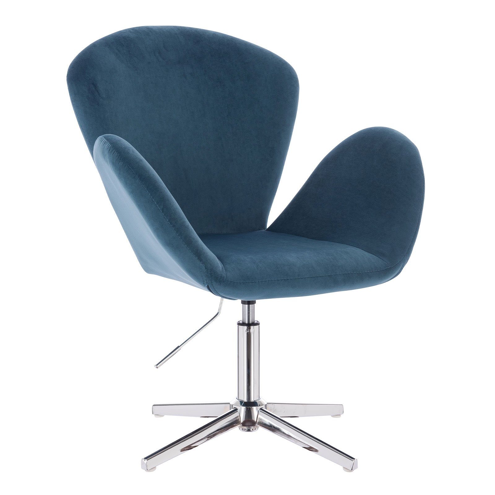 SVITA Drehsessel BROOX (1-St., Lounge- und Cocktailsessel), gepolstert, höhenverstellbar, 360° drehbar, Samtbezug Blau | Blau | Blau