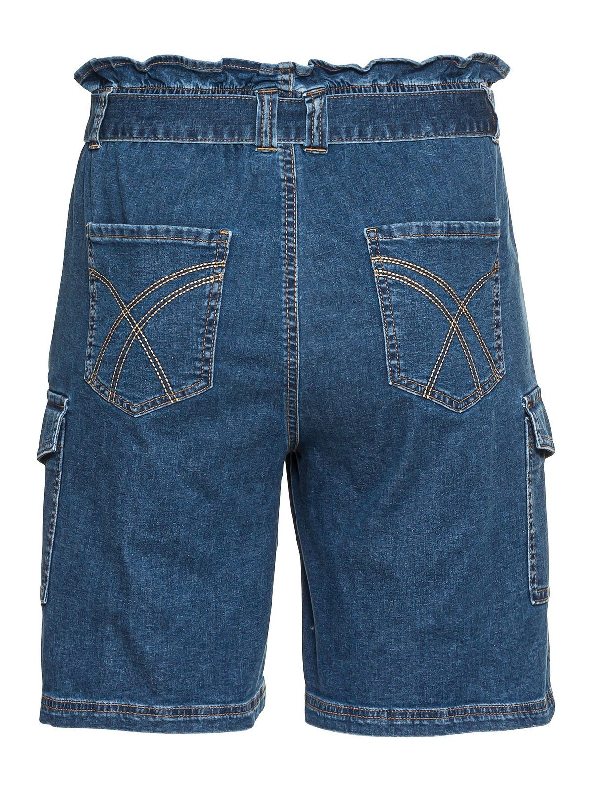 Sheego Jeansbermudas Große Größen (Set) mit High-Waist-Bund und Gürtel