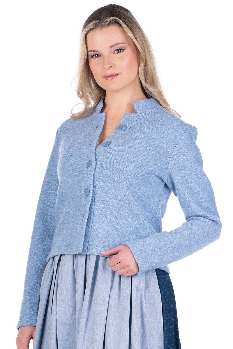 Hammerschmid Trachtenjanker Walkjacke Damen - GERLOS - hellblau