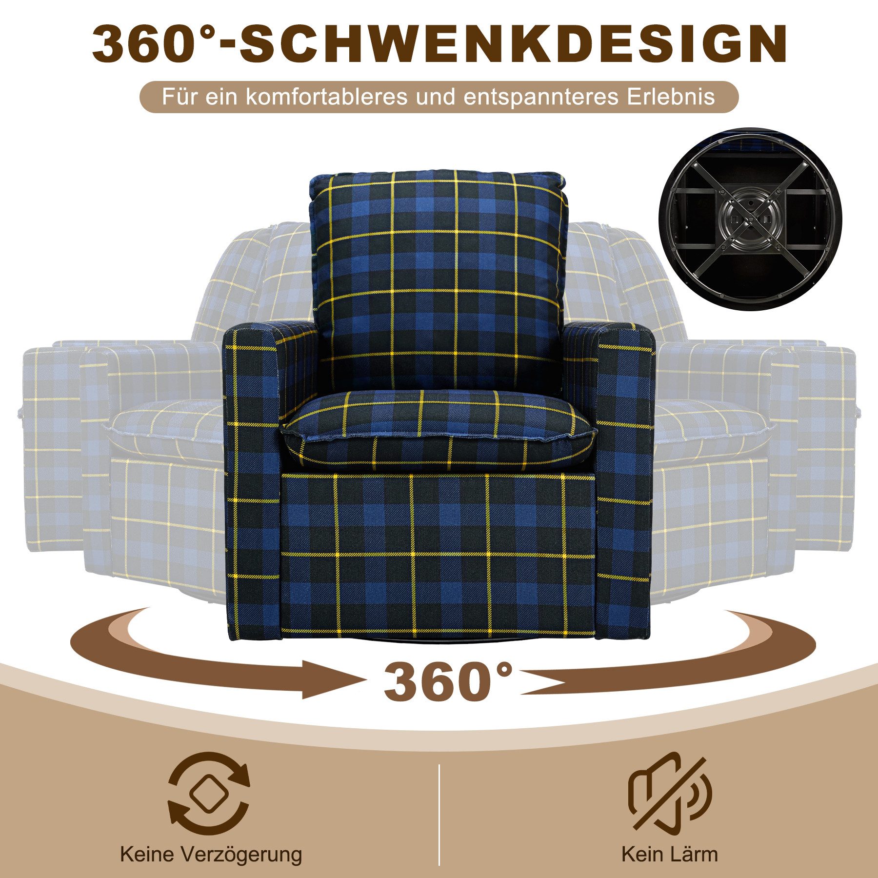 HomeMiYN Ohrensessel Ohrensessel - Sessel Ein Sitzplatz mit gepolsterter Sitzfläche