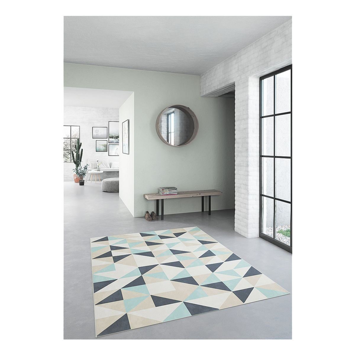 Hochflor-Teppich Canvas, PAPERFLOW, rechteckig, fusselt nicht und  pflegeleicht, Pflegeleicht und für Fußbodenheizung geeignet