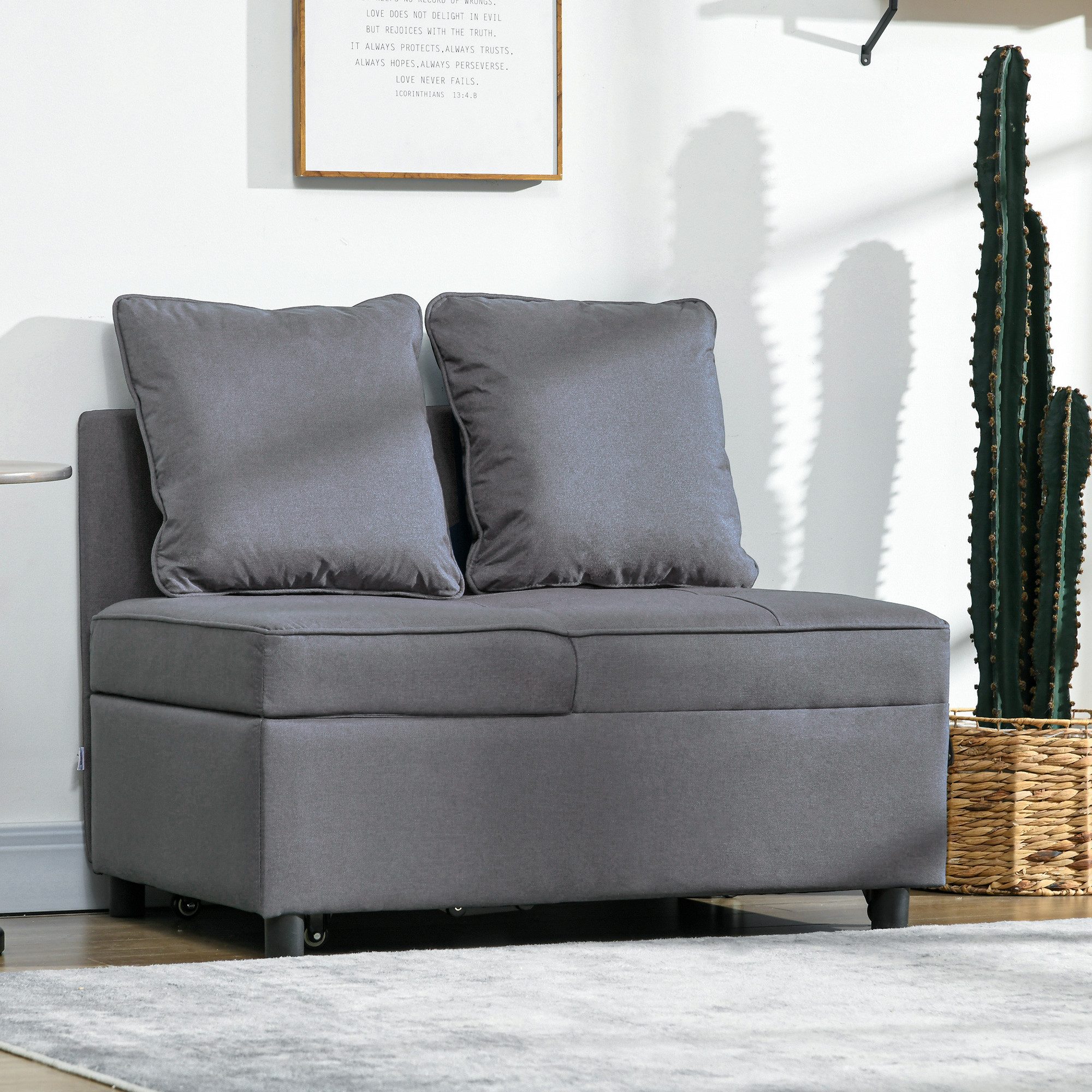 HOMCOM Sessel Schlafsessel 3-in-1 Ausziehbares Schlafsofa mit Bettfunktion günstig online kaufen