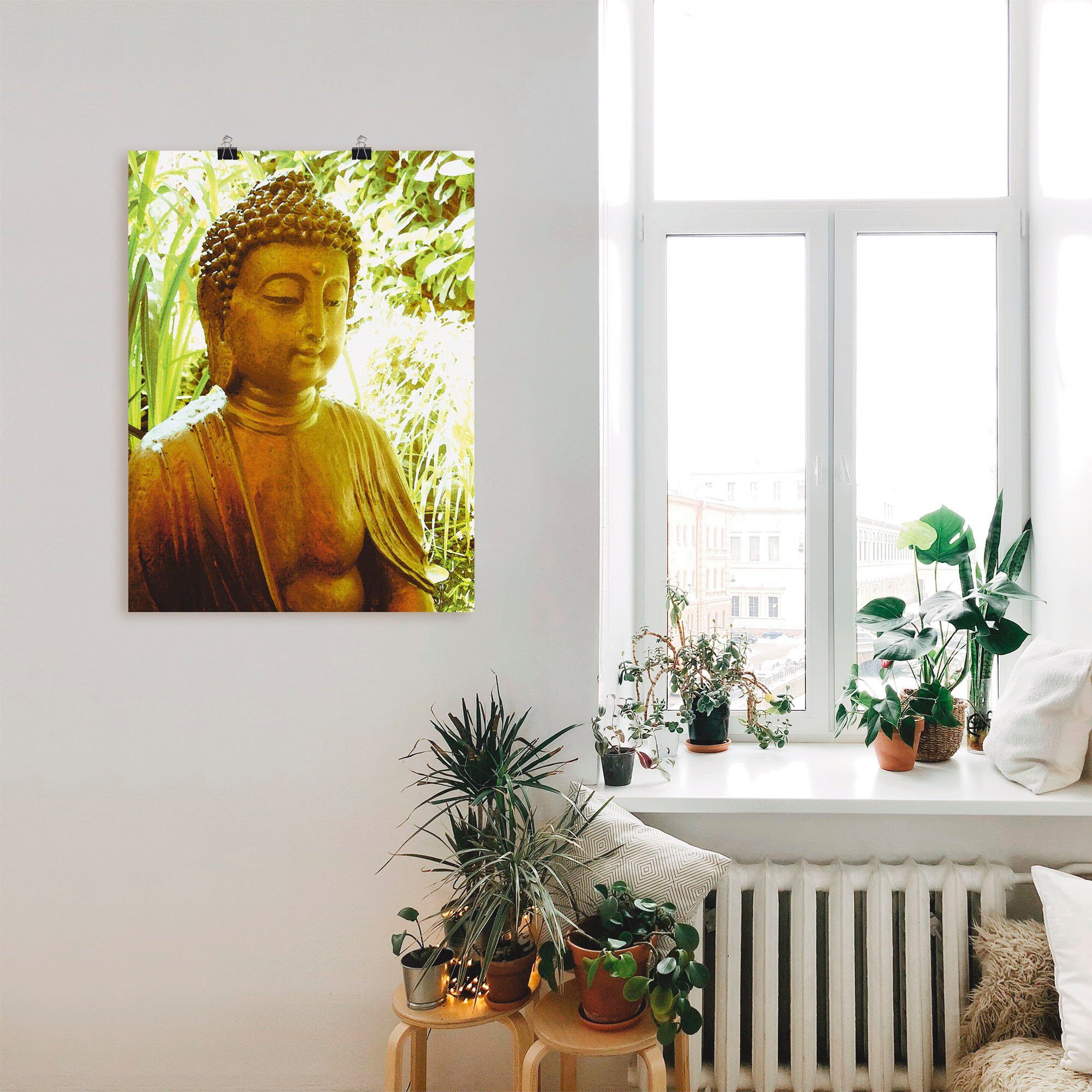 Artland Wandbild Die Seele von Buddha, Religion (1 St), als Leinwandbild, Poster in verschied. Größen