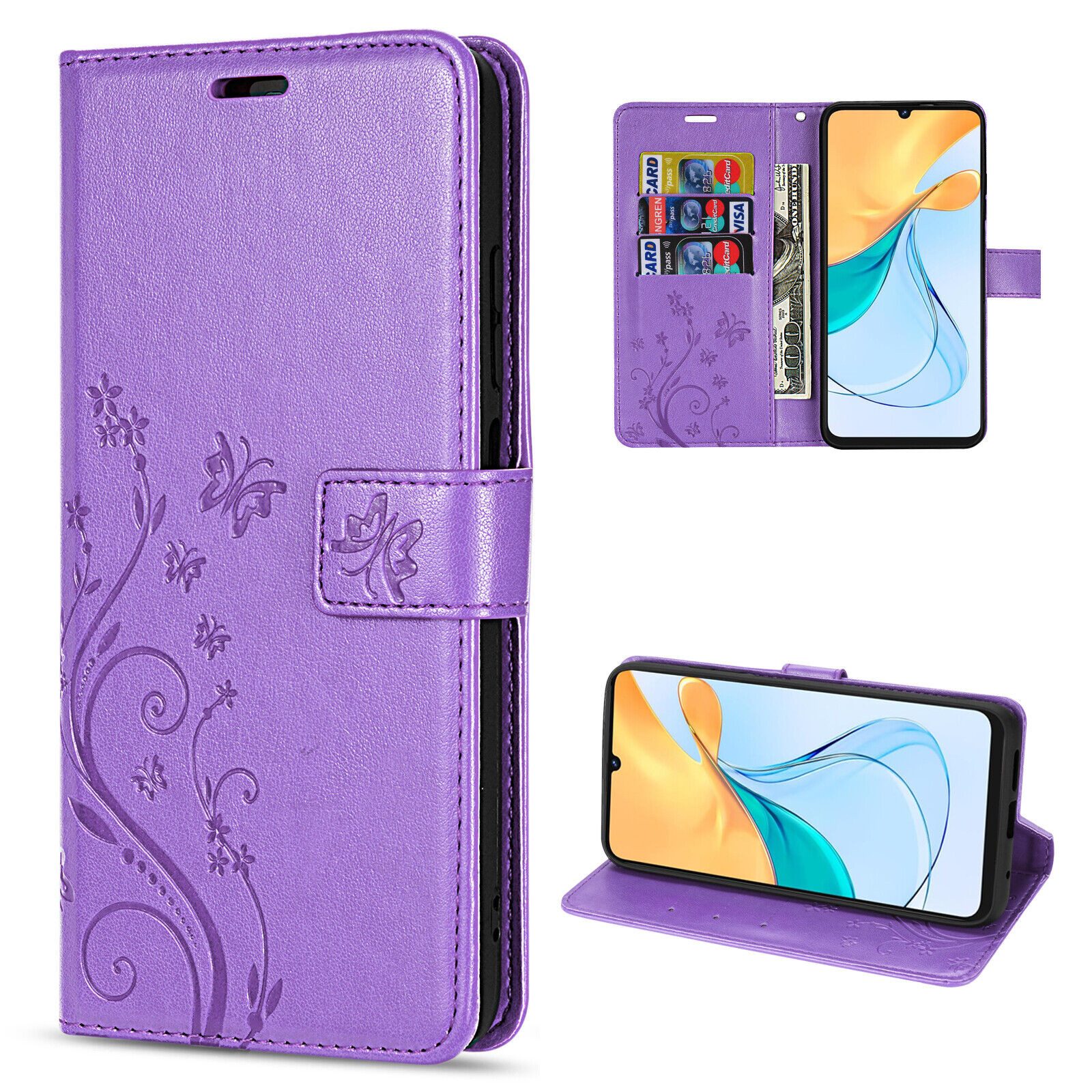 betterfon Handyhülle Handytasche für ZTE Blade V50 Vita Klapphülle, Bookstyle-Hülle: Magnetverschluss 3 Kartenfächer & Standfunktion