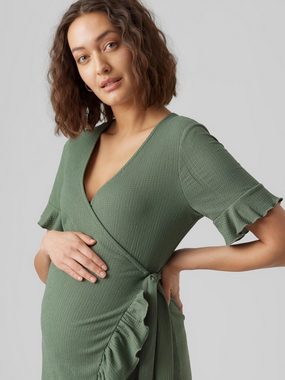 Vero Moda Maternity Sommerkleid Gelina (1-tlg) Rüschen, Wickel-Design