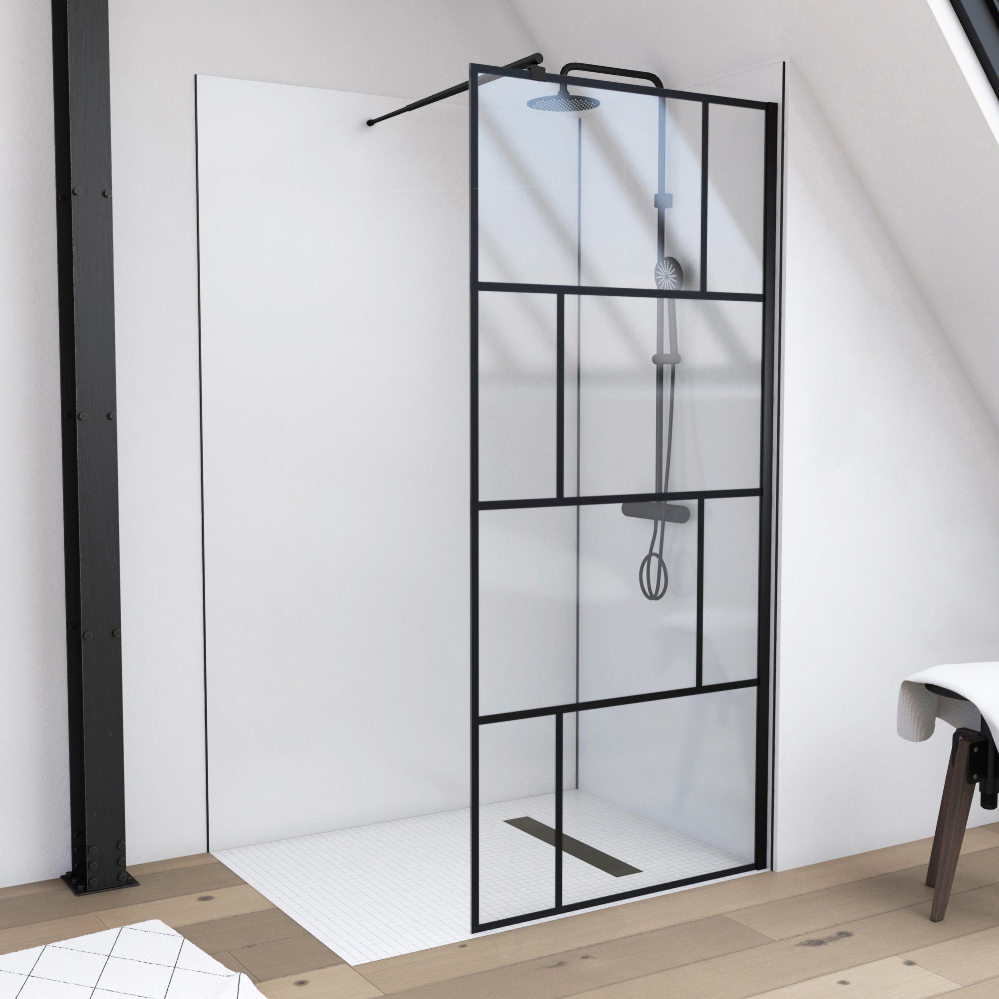 Marwell Walk-in-Dusche Bricks, Einscheibensicherheitsglas, (3 tlg), günstig online kaufen