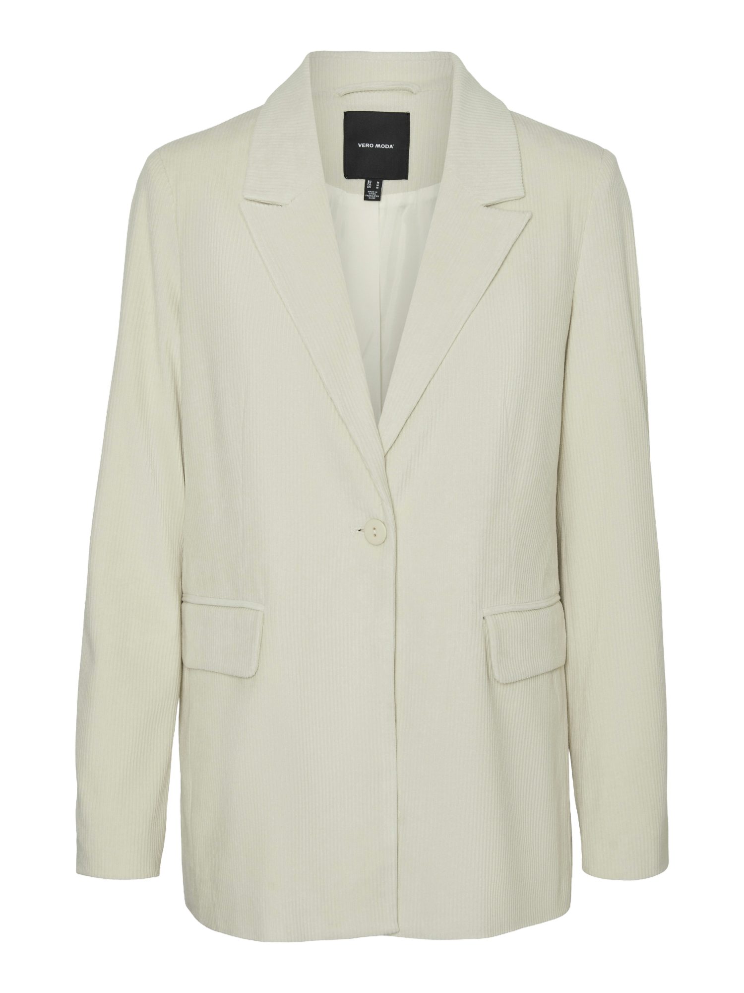 Vero Moda Jackenblazer 2026-5 natur,Business,Polyester,Unifarben,Reverskragen,Lang,Loose Fit