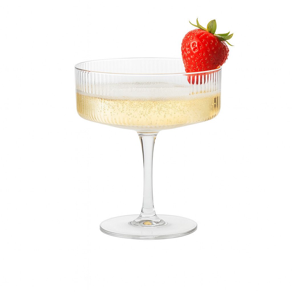 DAL CERO Martiniglas Cocktailglas – Elegantes geripptes Glas für Cocktails & Desserts, 4-tlg., 1-12er Set in 2 Größen – Bild 4 von 5
